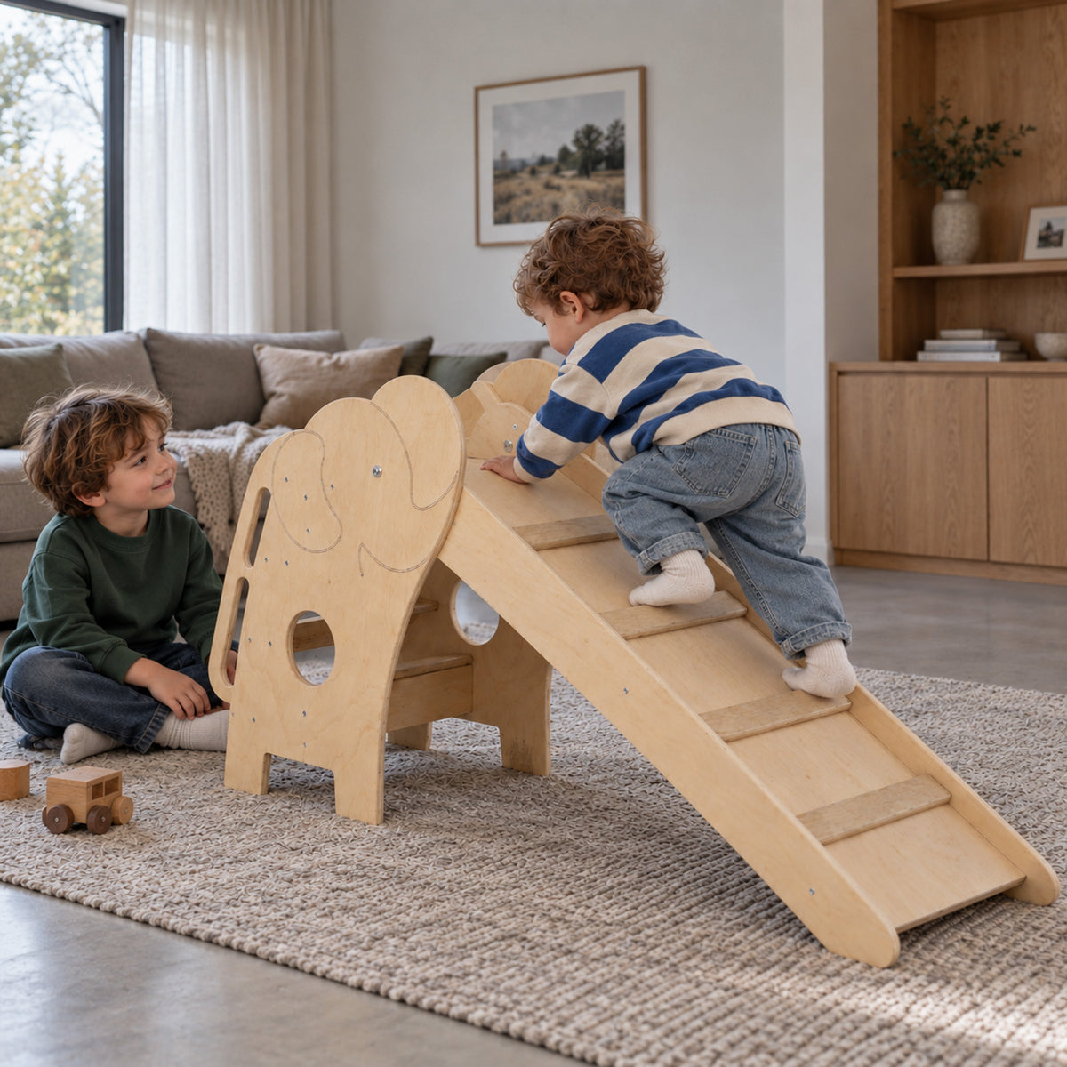 Luxe Houten Olifant Glijbaan