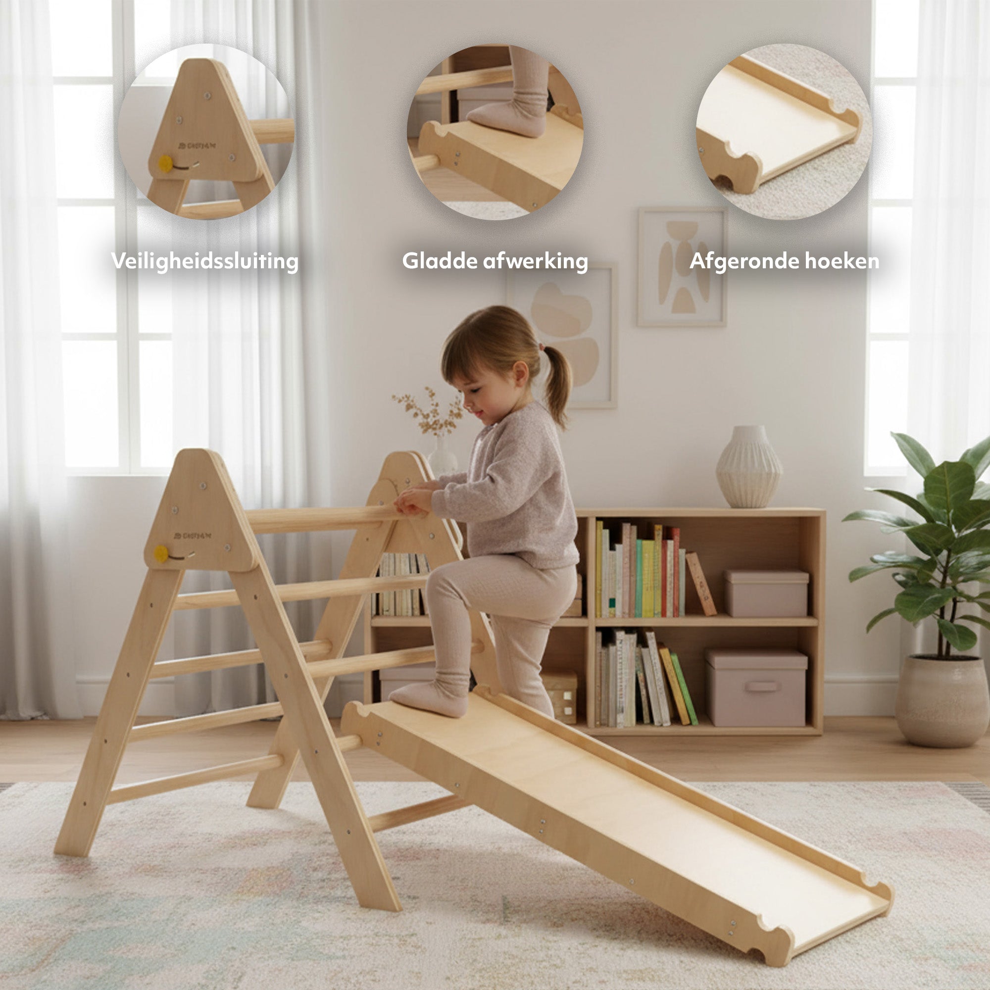 Foldable Climbing Rack Triangle with Slope with Slide