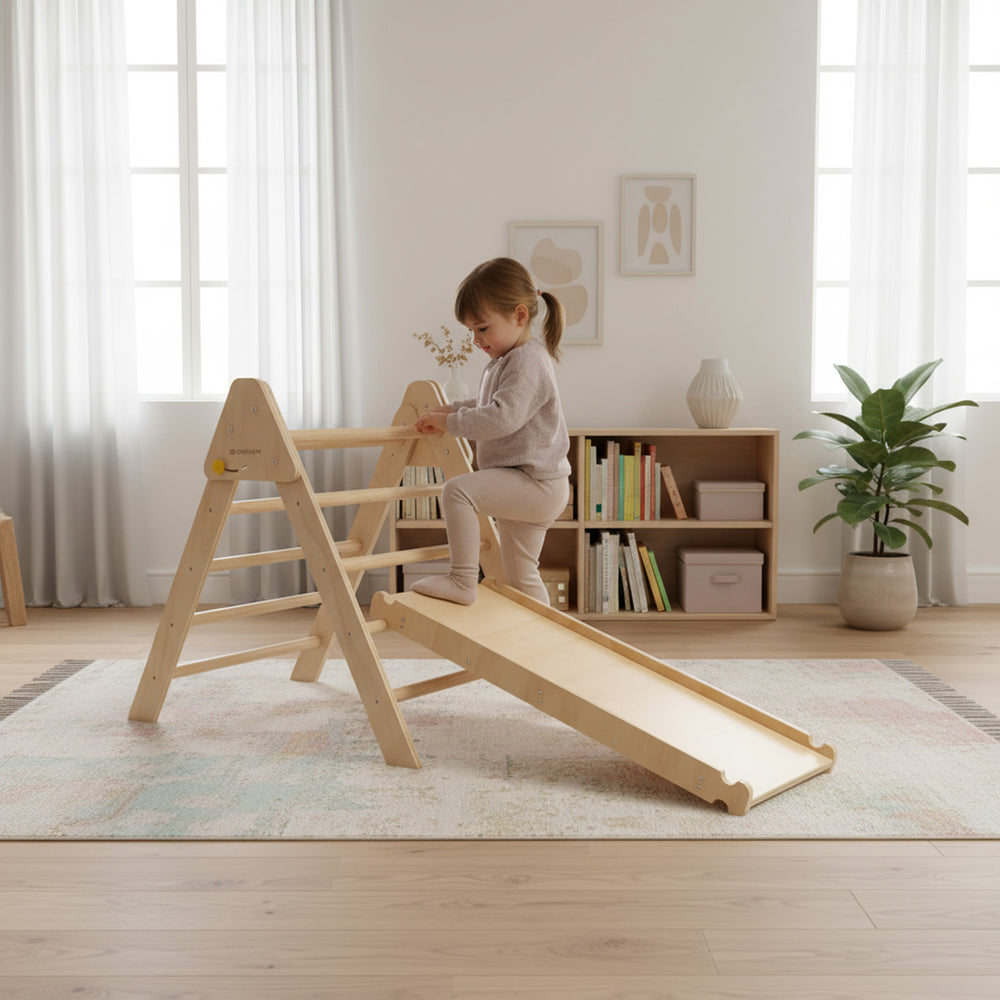 Foldable Climbing Rack Triangle with Slope with Slide