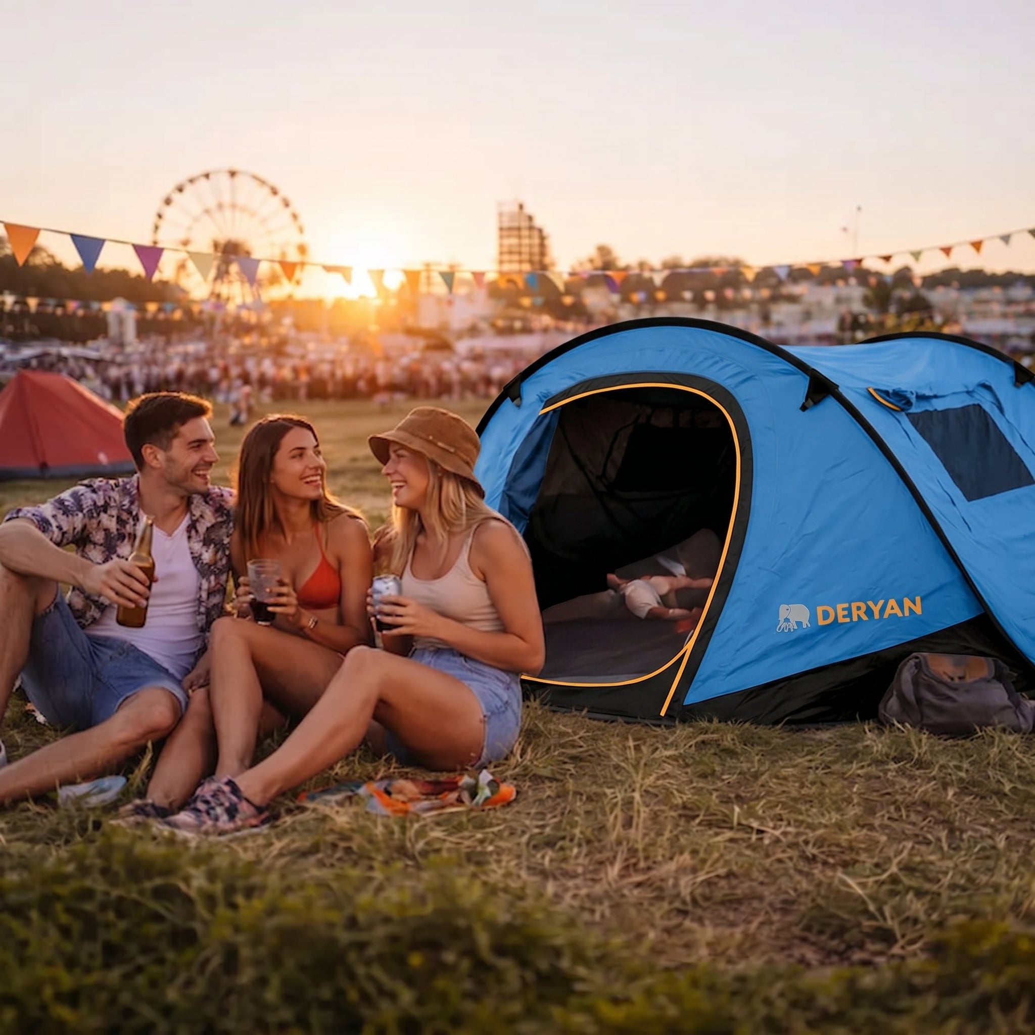 Pop Up Tält Dome - 2000MM vattenpelare - Navy