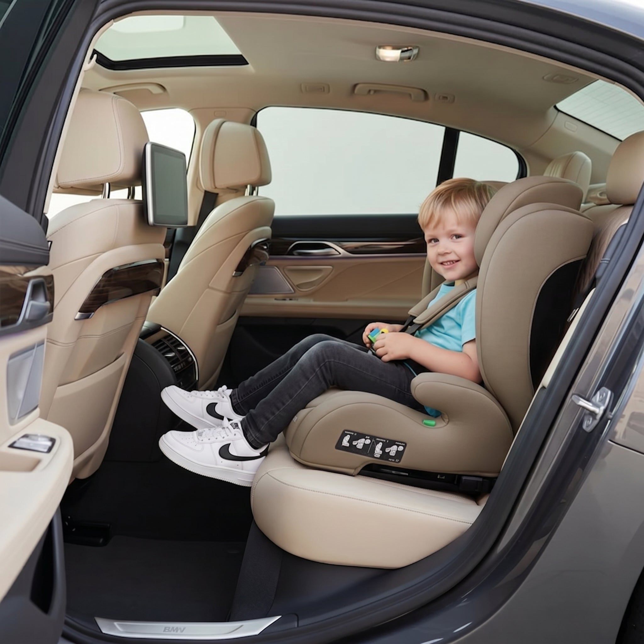 Charlie Luxe i-Size/Isofix-autostol Fra 3,5 år til ca. 12 år – 100–150 cm – Truffle Sand