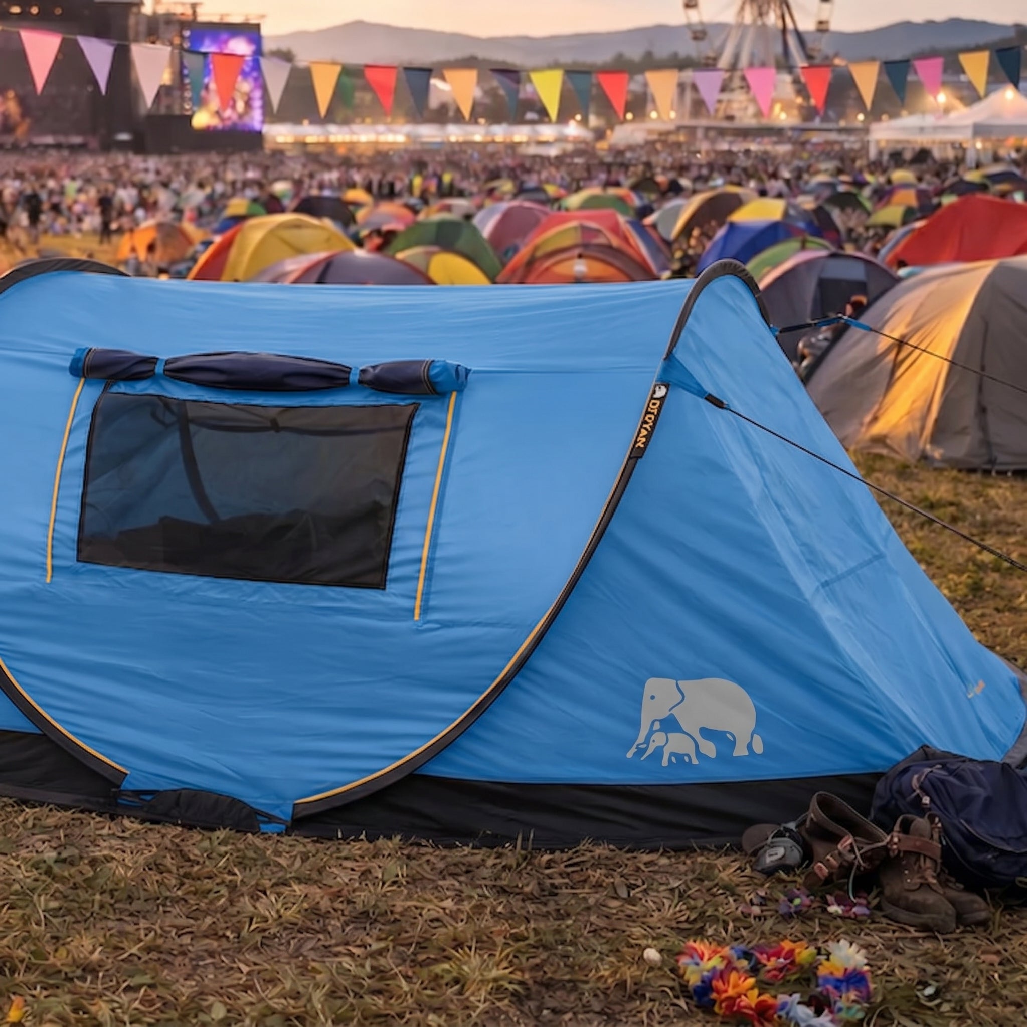 Pop Up Tent Dome - 2000MM waterkolom - Navy