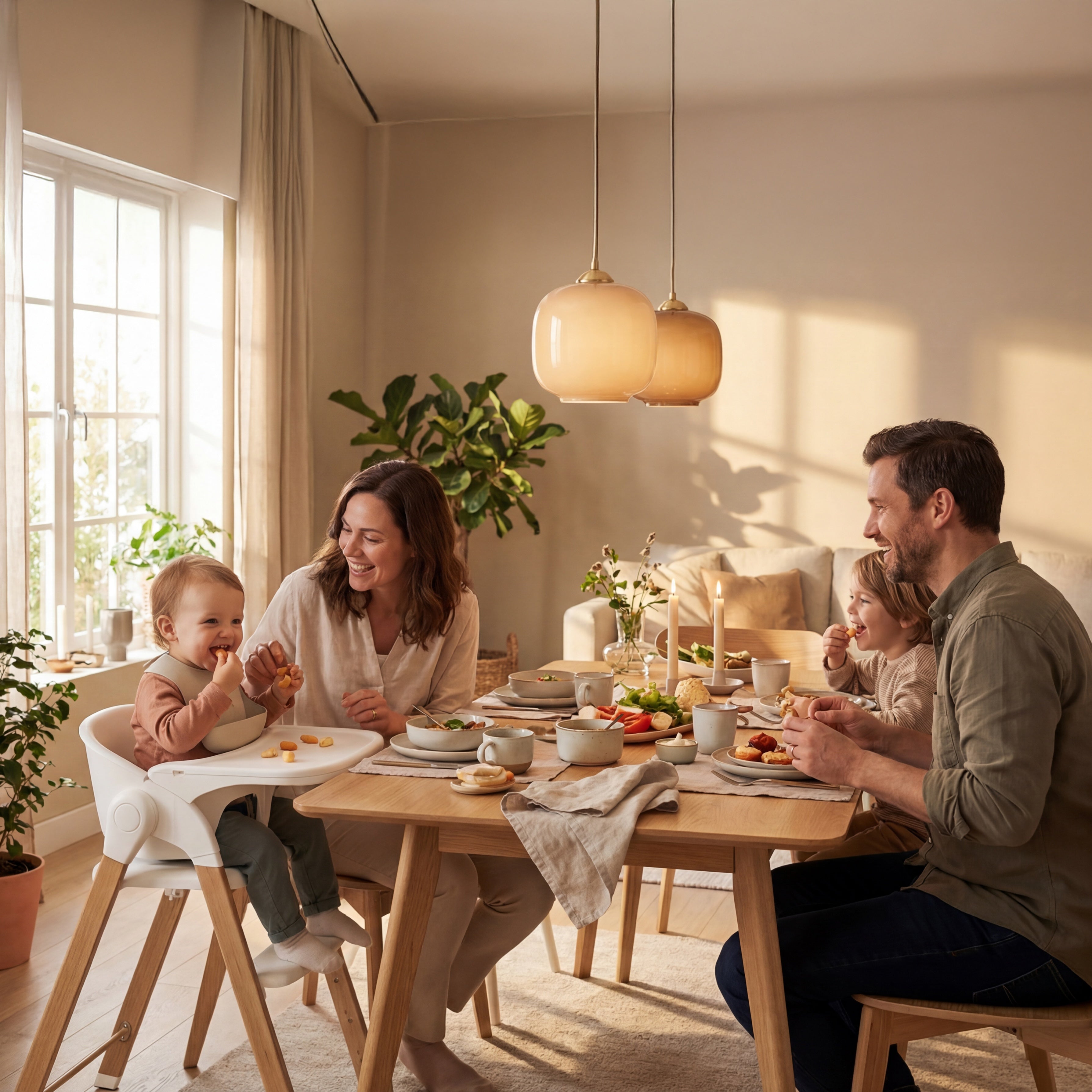 Luxe Kinderstoel Wit / Hout