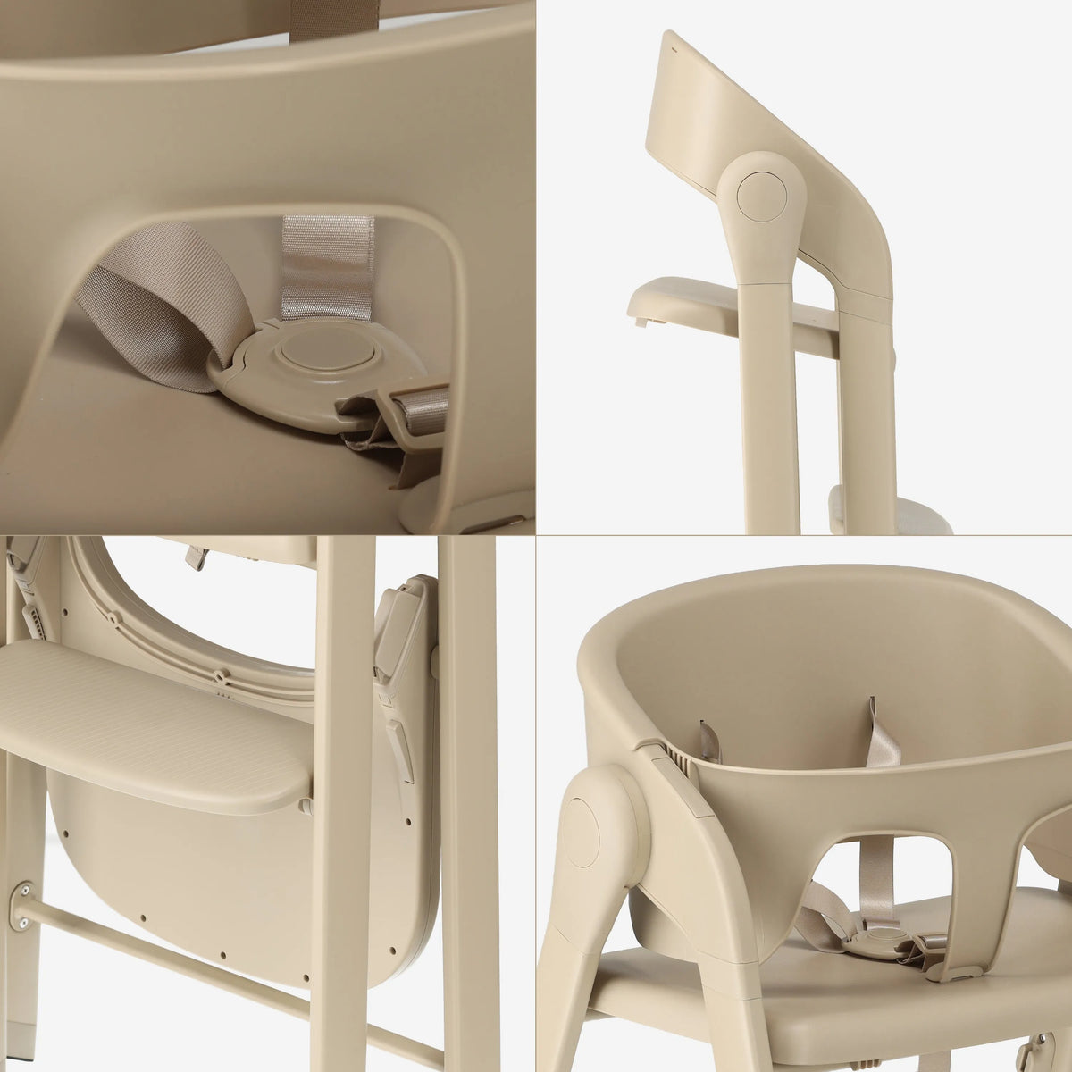 Luxe Meegroeistoel met Babyzitje en Wipstoel Cashmere Sand
