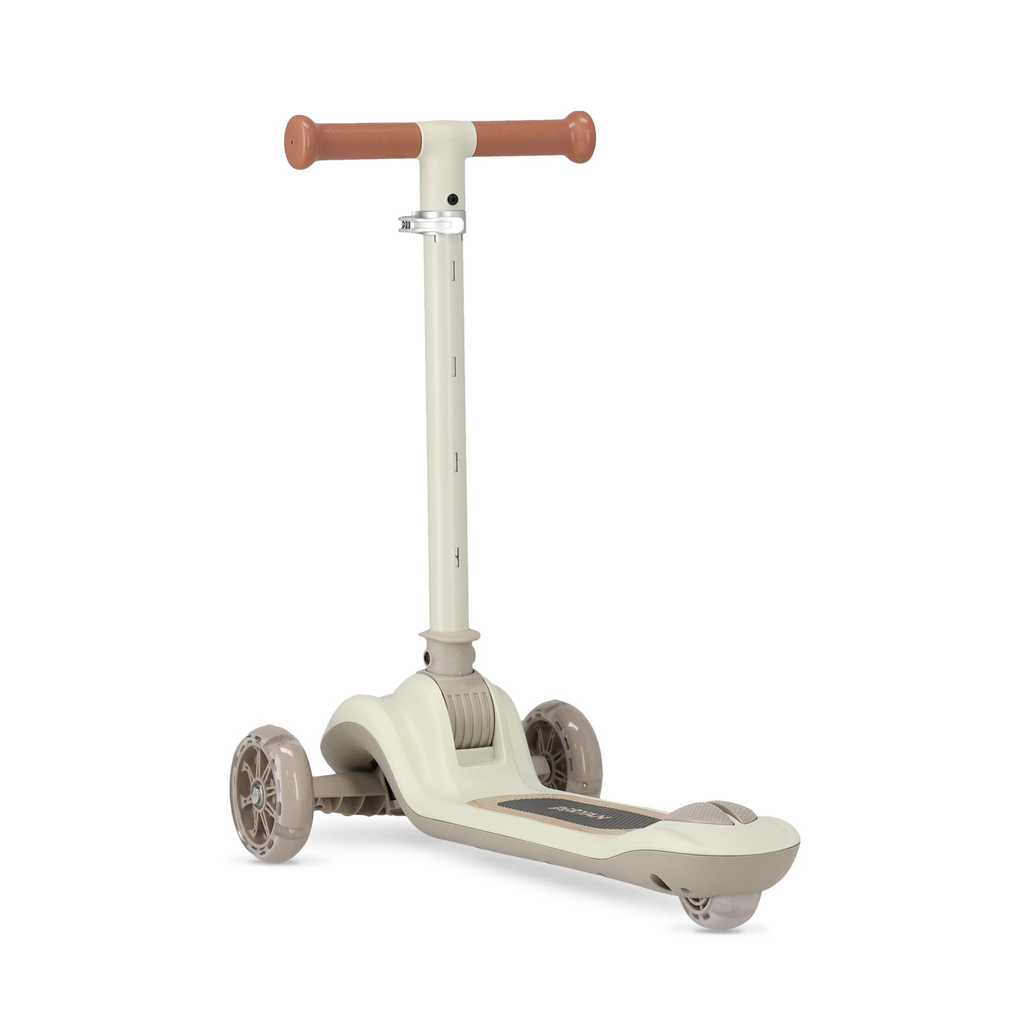 Harvey Kids scooter 3 hjul - åldersgrupp 3+ - max 50 kg - LED-lampor i hjulen - justerbar höjd 65-70-75-80 cm - Grå