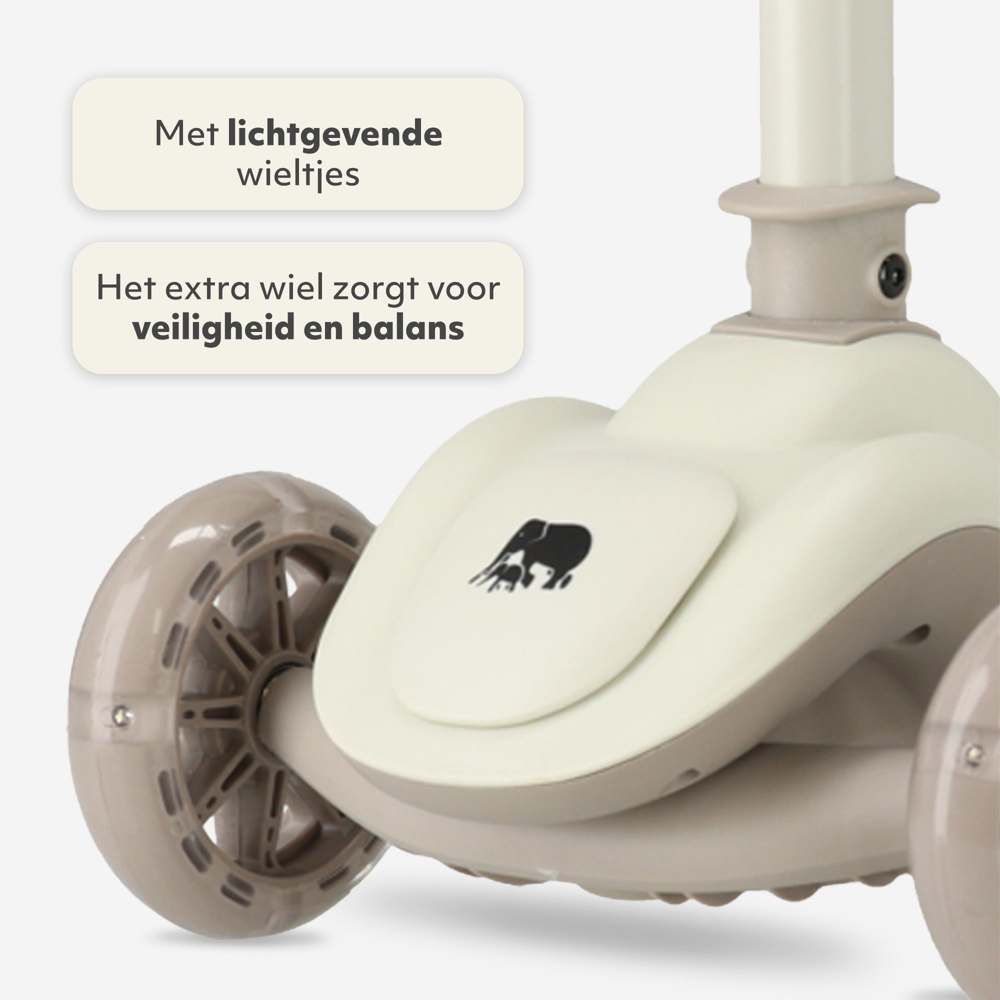 Harvey Kids scooter 3 wheels - age group 3+ - max 50kg - LED lights in the wheels - height adjustable 65-70-75-80 cm - Gray