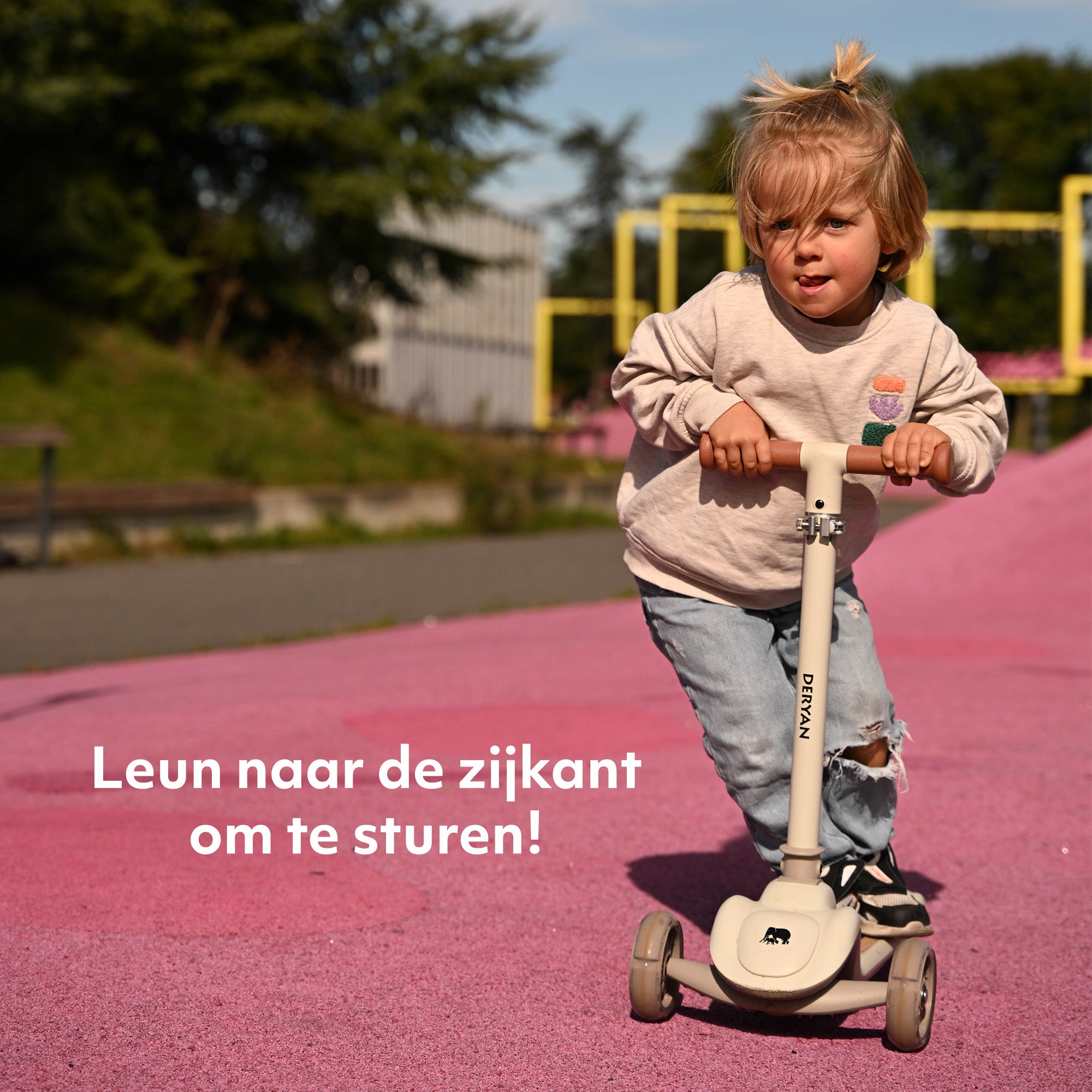 Harvey Kids scooter 3 hjul - åldersgrupp 3+ - max 50 kg - LED-lampor i hjulen - justerbar höjd 65-70-75-80 cm - Grå