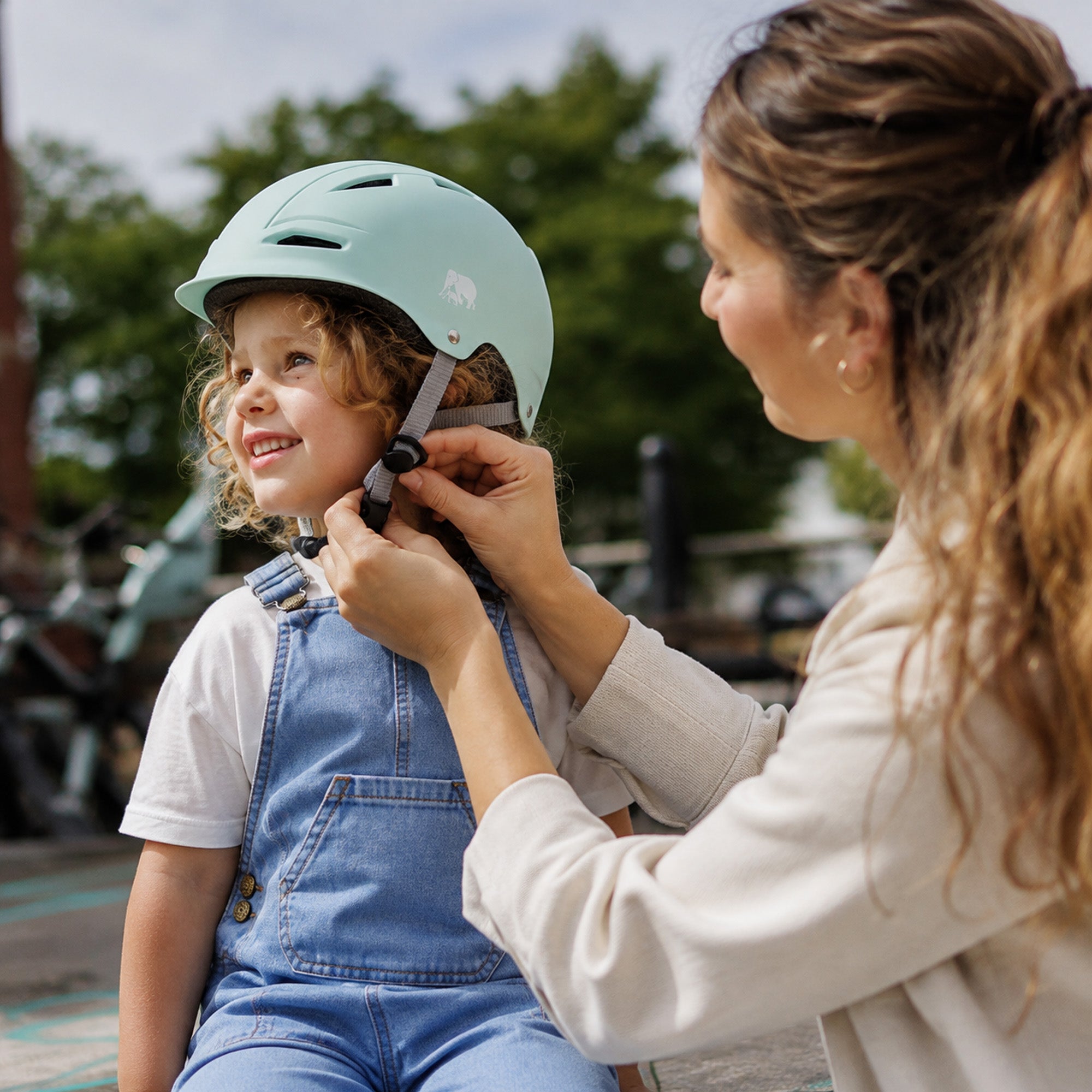 Kinderhelm Groen -  Maat S