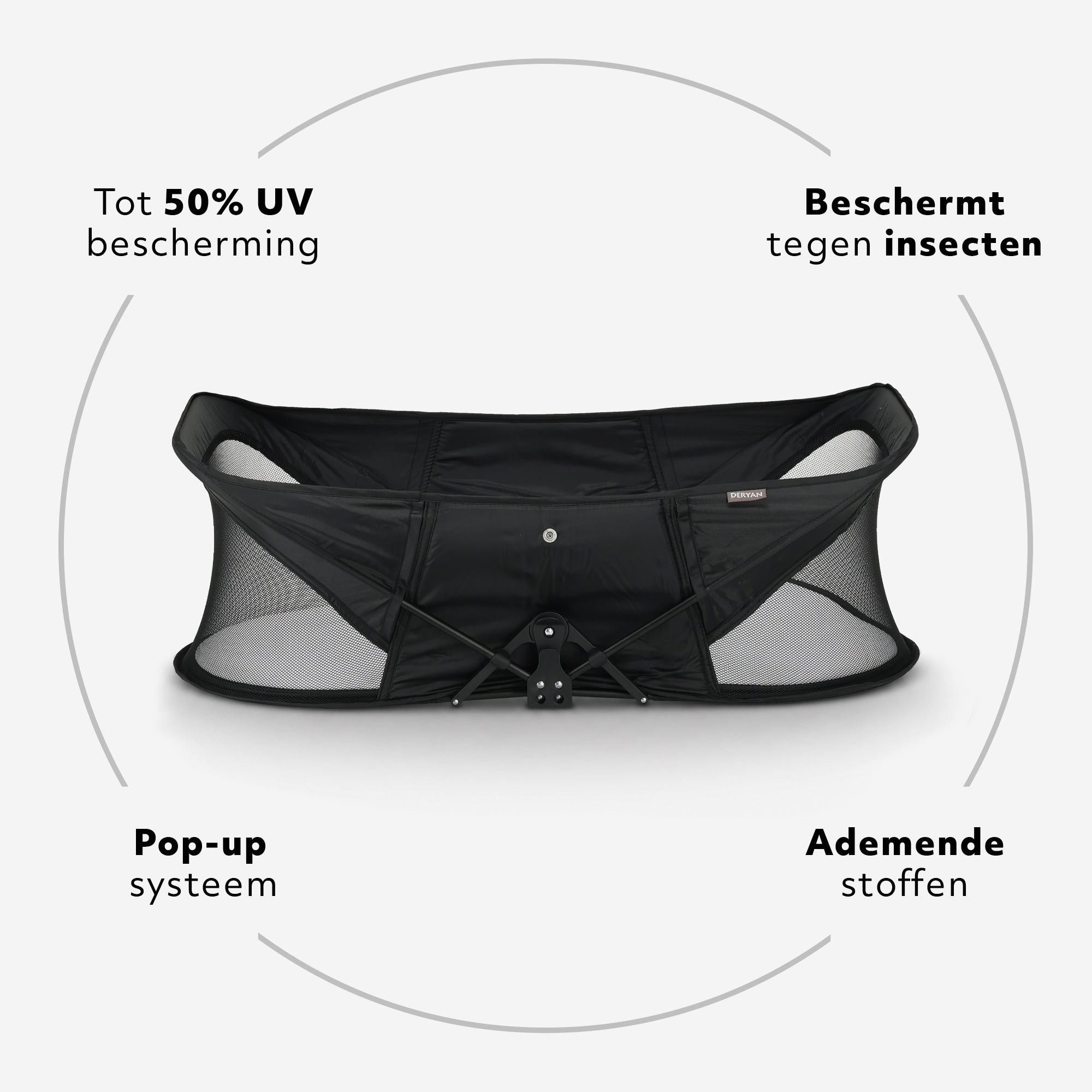 Lettino da campeggio Infant Deluxe BabyBox - Nero