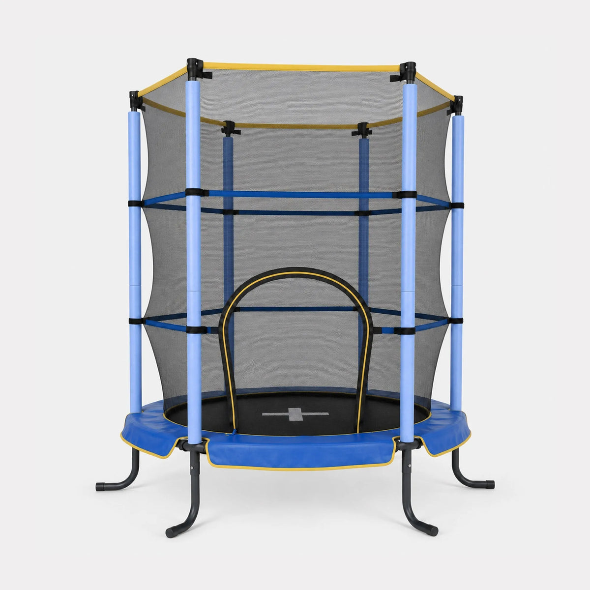 140 cm Indoor Kids' Trampoline - With Safety Net - Blue