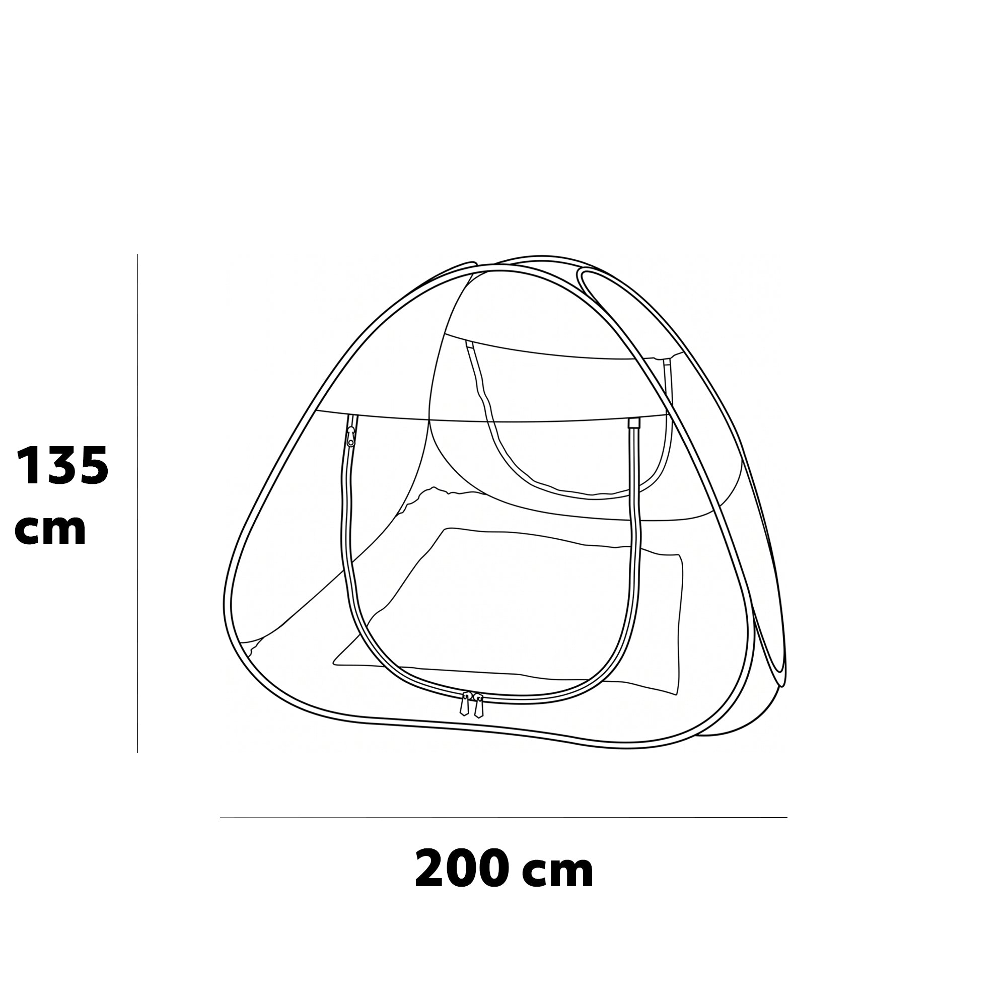 bed tent 140x200 DERYAN Pop-up Adult