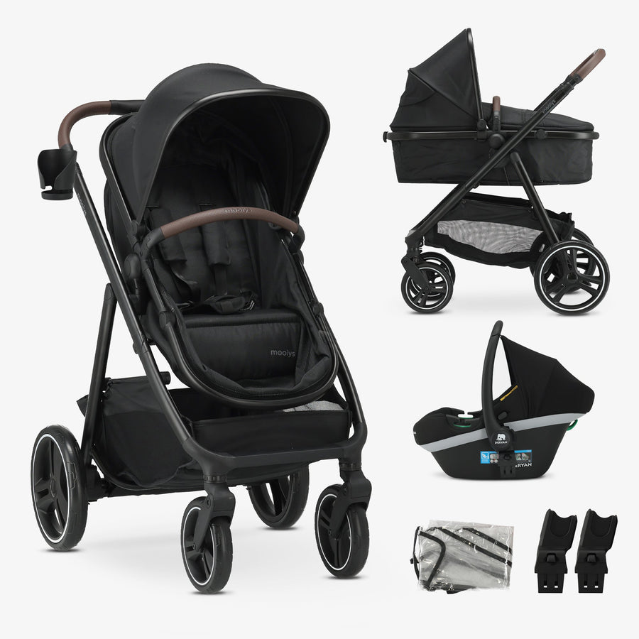 Mooiys Luca 3-in-1 Stroller - Multifunctional Stroller - Includes Car Seat - Black