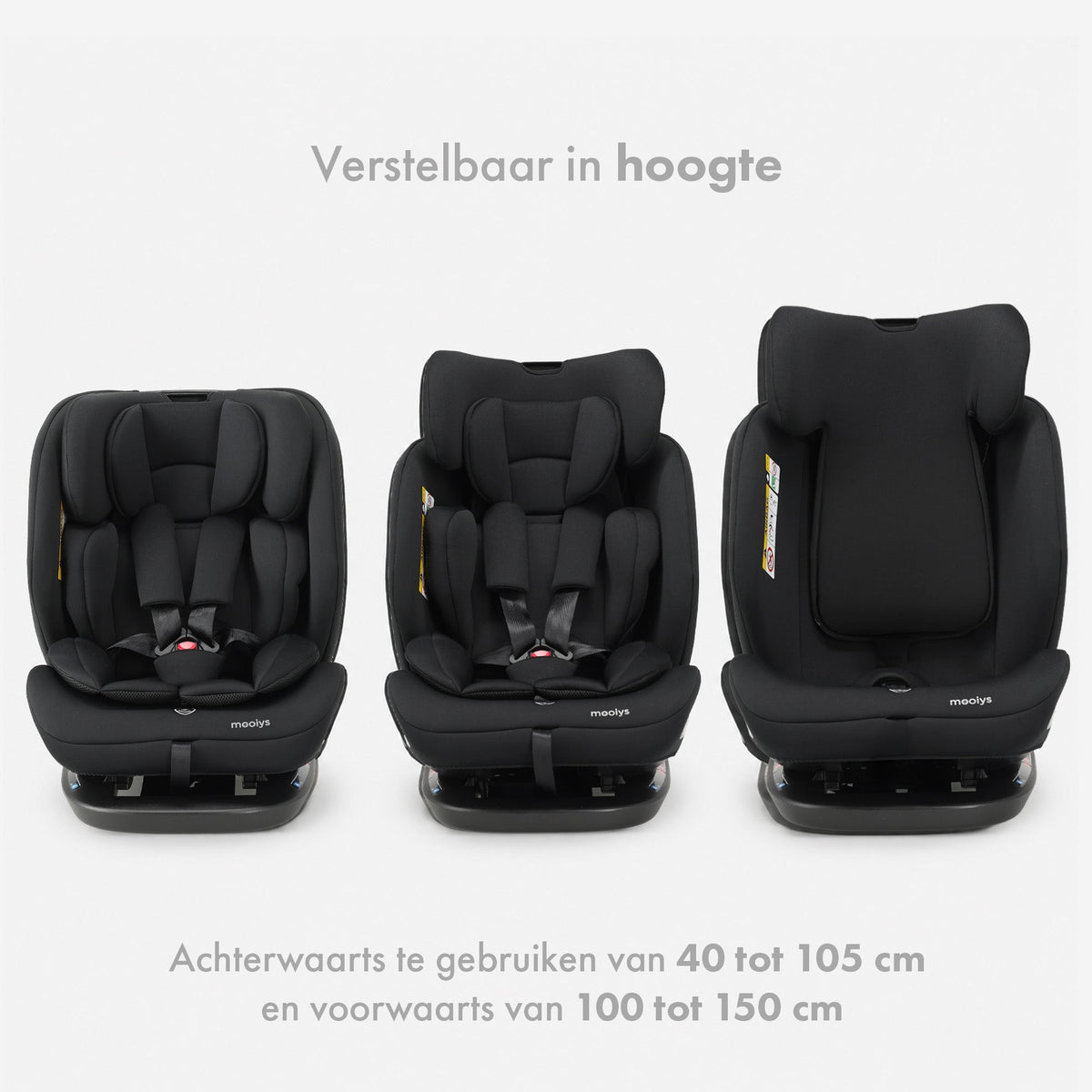 Bella i-Size Autostoel - Geschikt vanaf 40 tot 150 cm - Achterwaarts & Voorwaarts - Te bevestigen met gordel