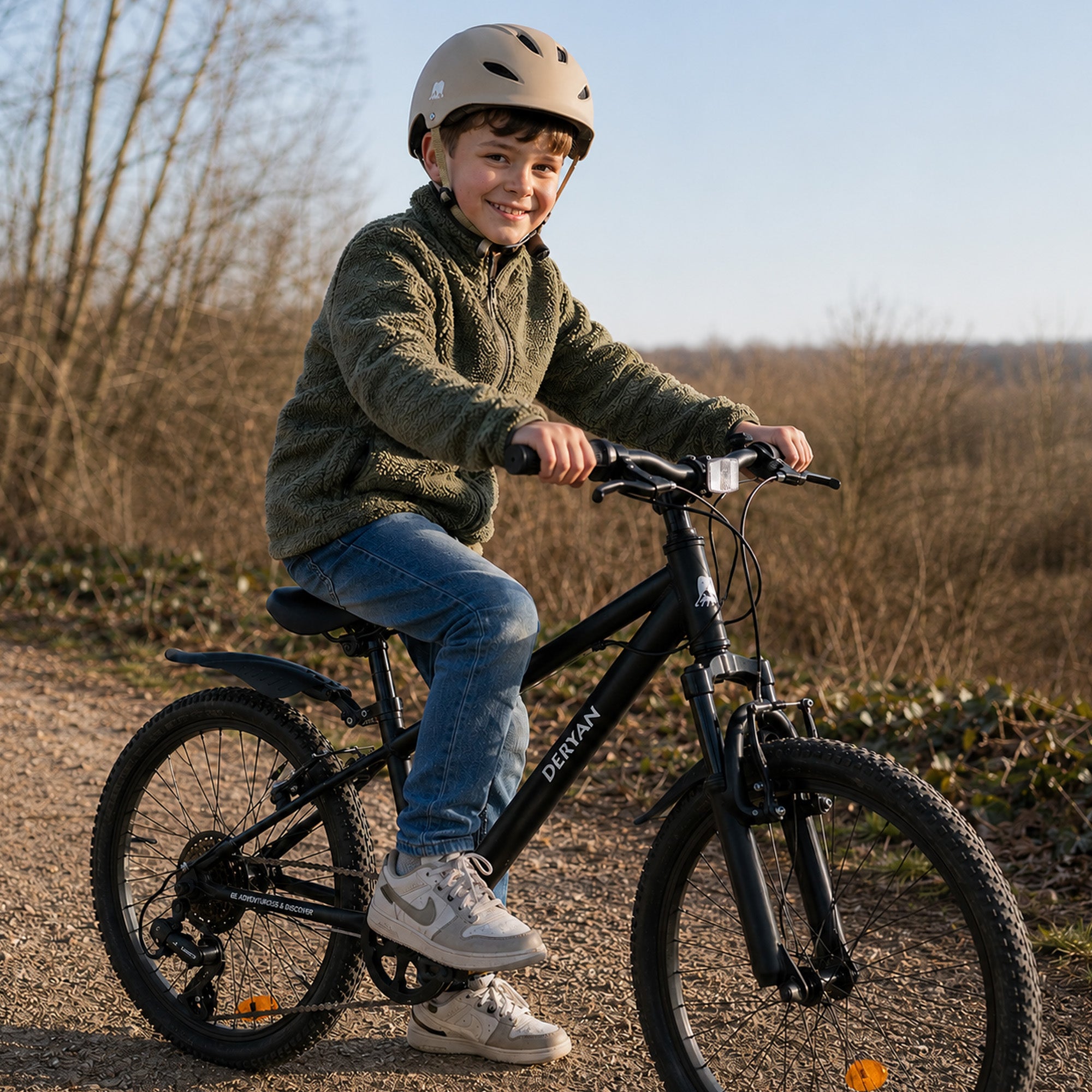 Bicicleta de montaña infantil de 20 pulgadas - Negra