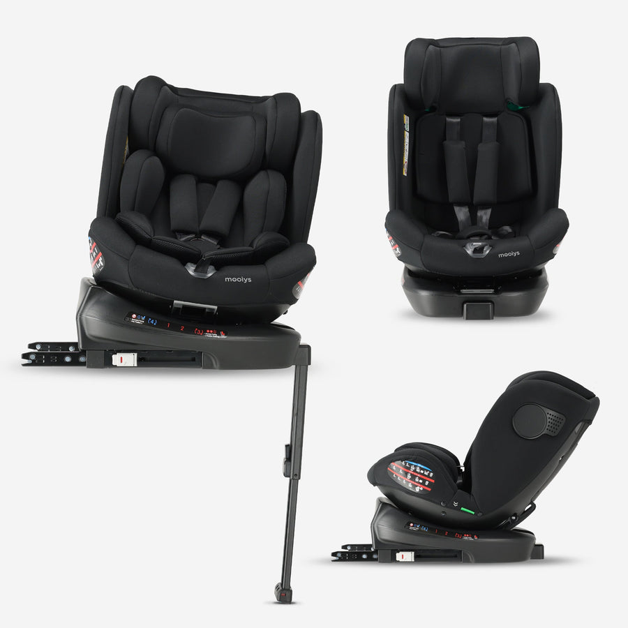 Indy Luxe i-Size Car Seat - 360° Rotating - Isofix - Black