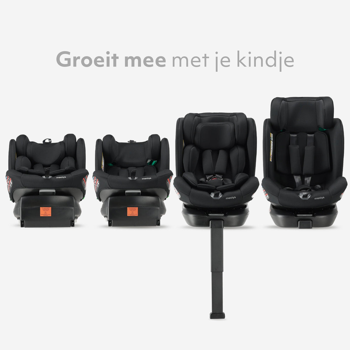 Indy Luxe Autostoel i-Size - 360° Draaibaar - Isofix - Zwart