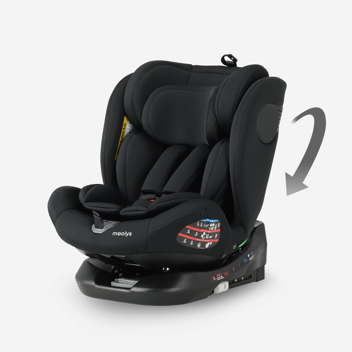 Kaya Luxe Autostoel I-Size - 360° Draaibaar - Isofix - Zwart