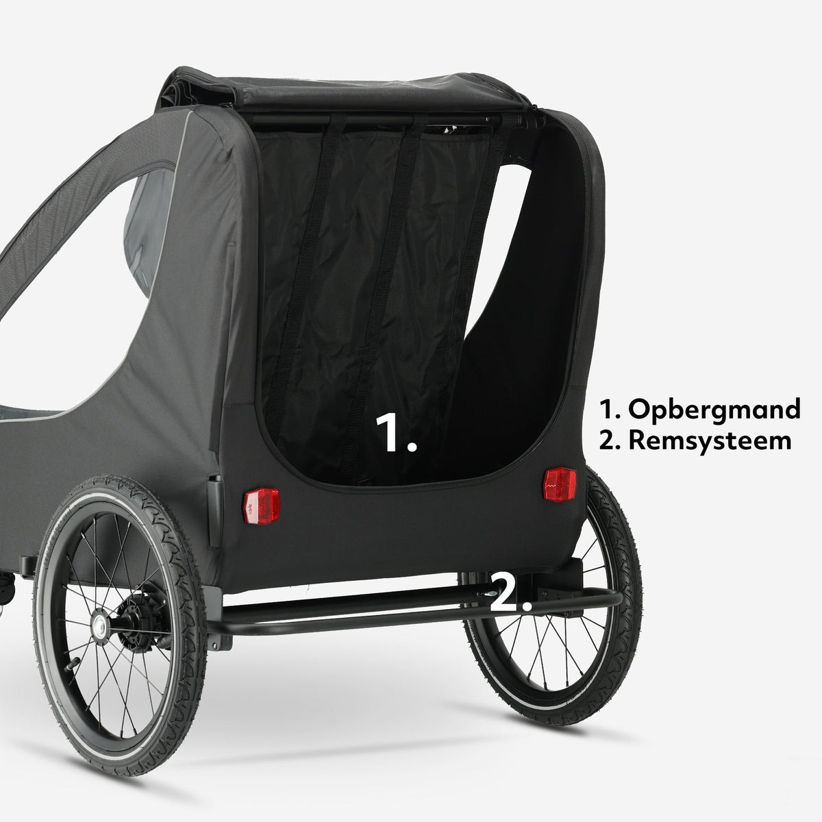 Luxury 2-Person Bike Trailer - Black