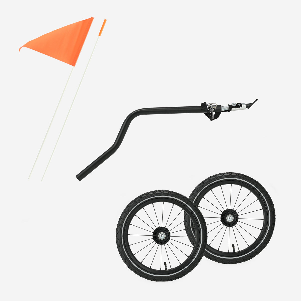 Luxury 2-Person Bike Trailer - Black