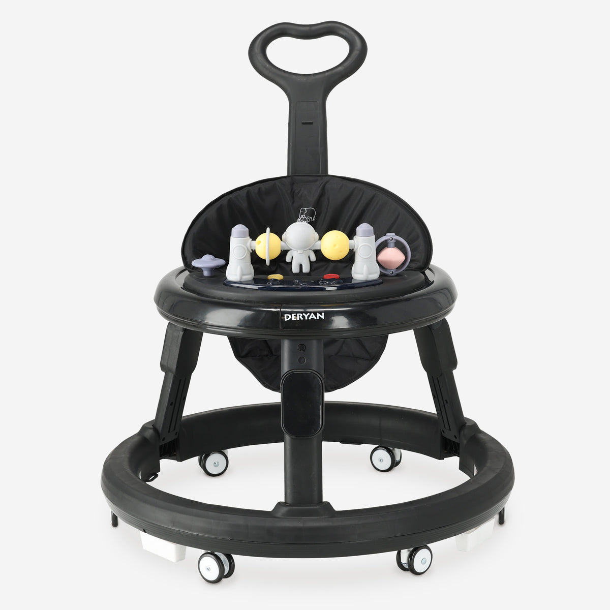 Silla de paseo Mover con barra de empuje incluida, color negro