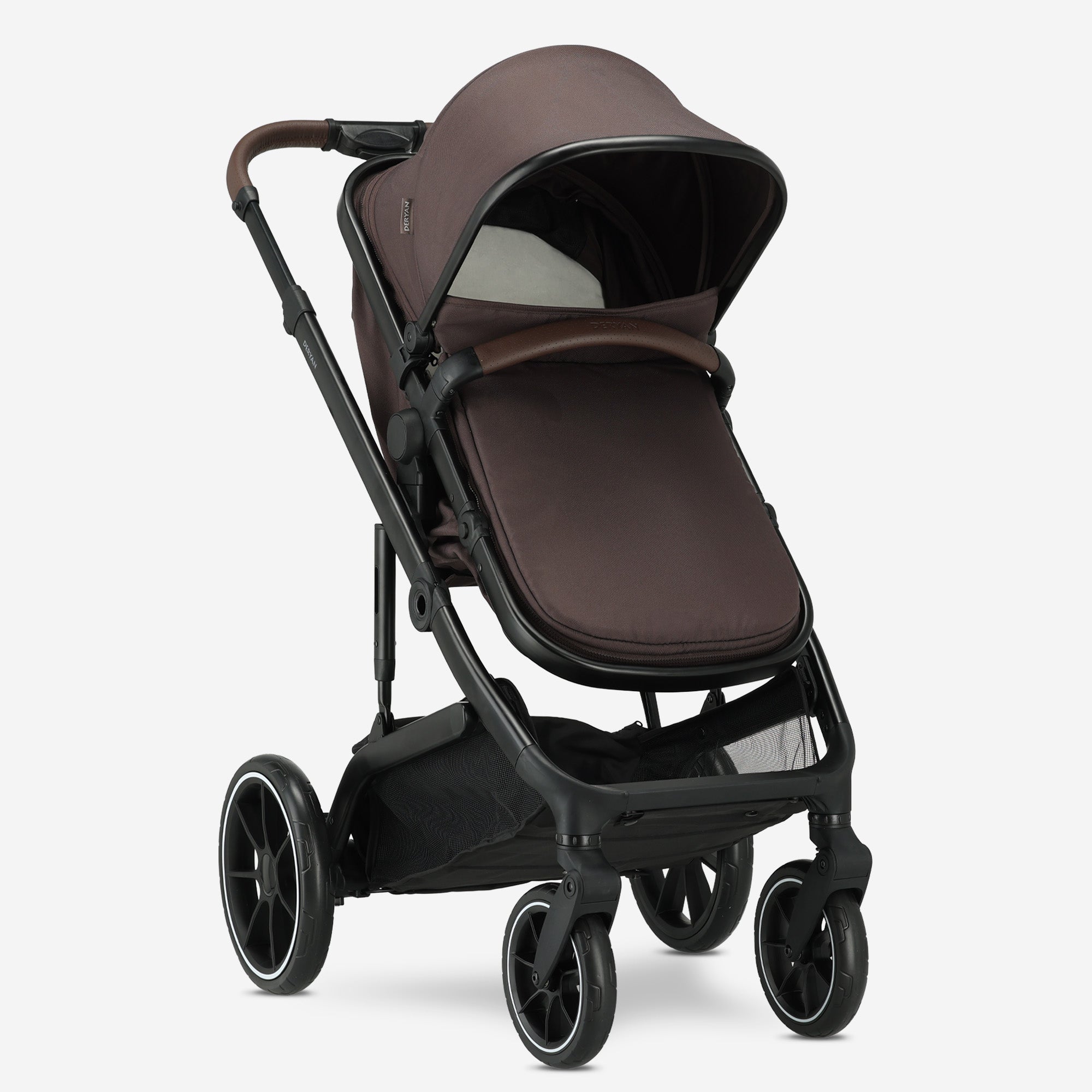Poussette 3-en-1 Noa, couleur chocolat