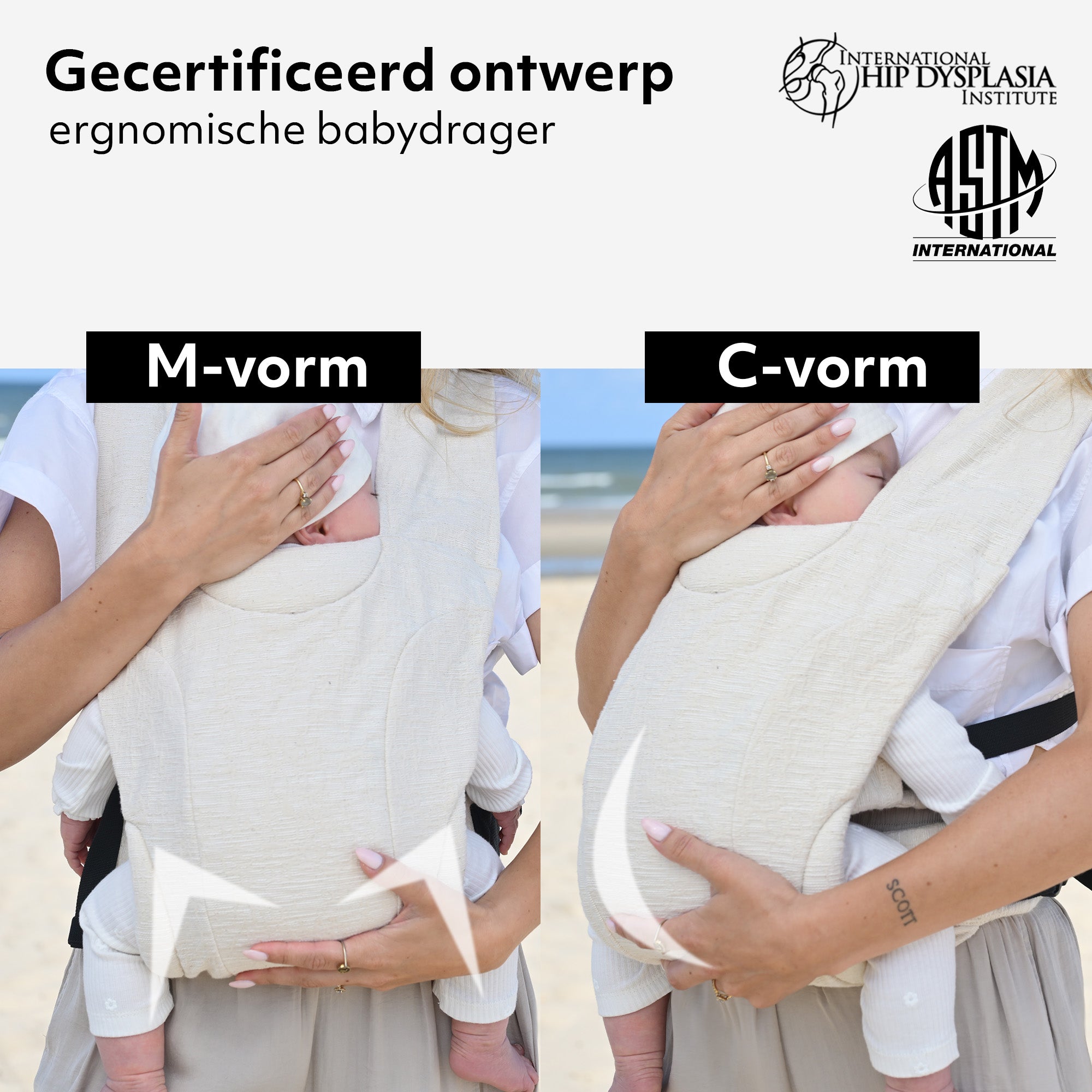 Mochila portabebés Nova Soft Knit Cream