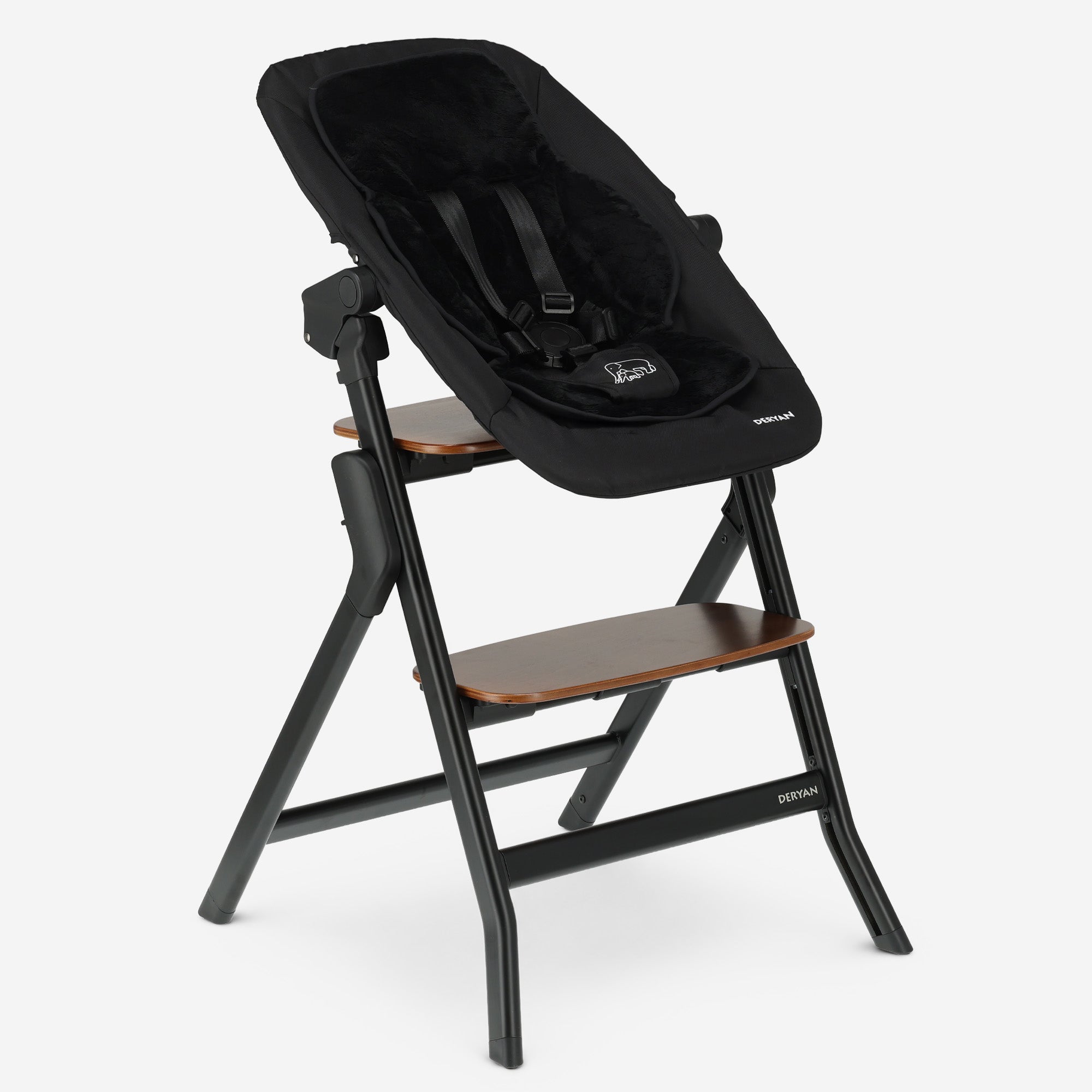 Seggiolone Oak Luxe con sdraietta - Nero