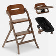 Oak Grow-With-Me Chair with Baby Seat - Dark Brown