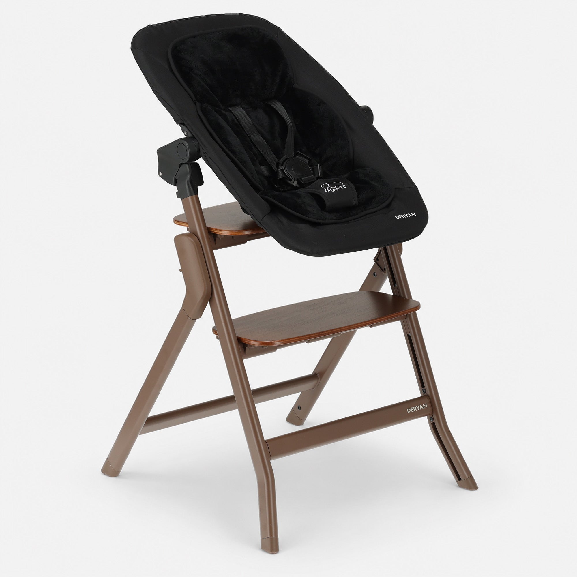 Oak Luxe Kinderstoel met Bouncer - Donkerbruin