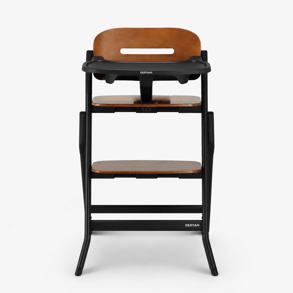 Oak Luxe High Chair with Bouncer - Black