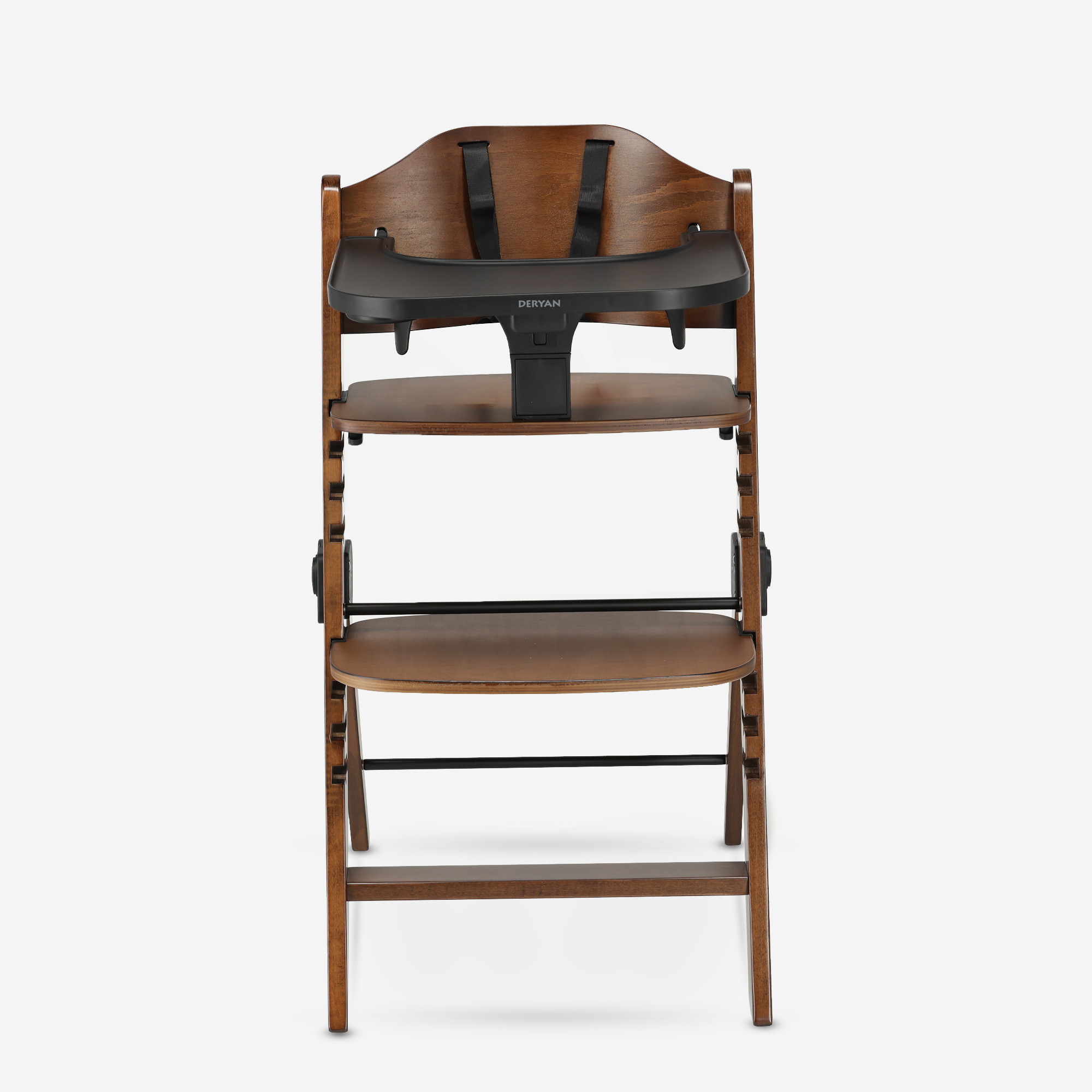 Odin Luxe Houten Meegroeistoel Kinderstoel met Bouncer - Inclusief Eetblad - Verstelbare Kinderstoel - Wood/Nougat