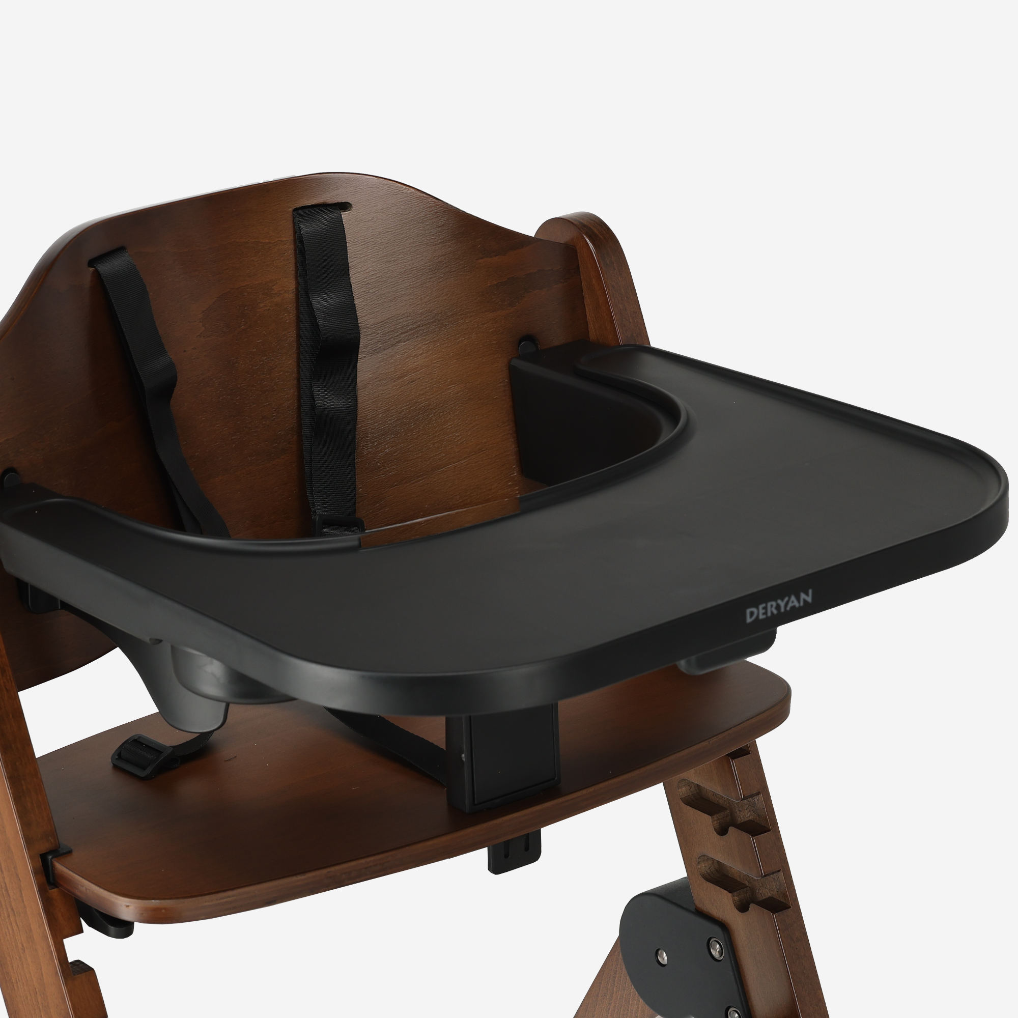 Odin Luxe Houten Meegroeistoel Kinderstoel met Bouncer - Inclusief Eetblad - Verstelbare Kinderstoel - Wood/Nougat