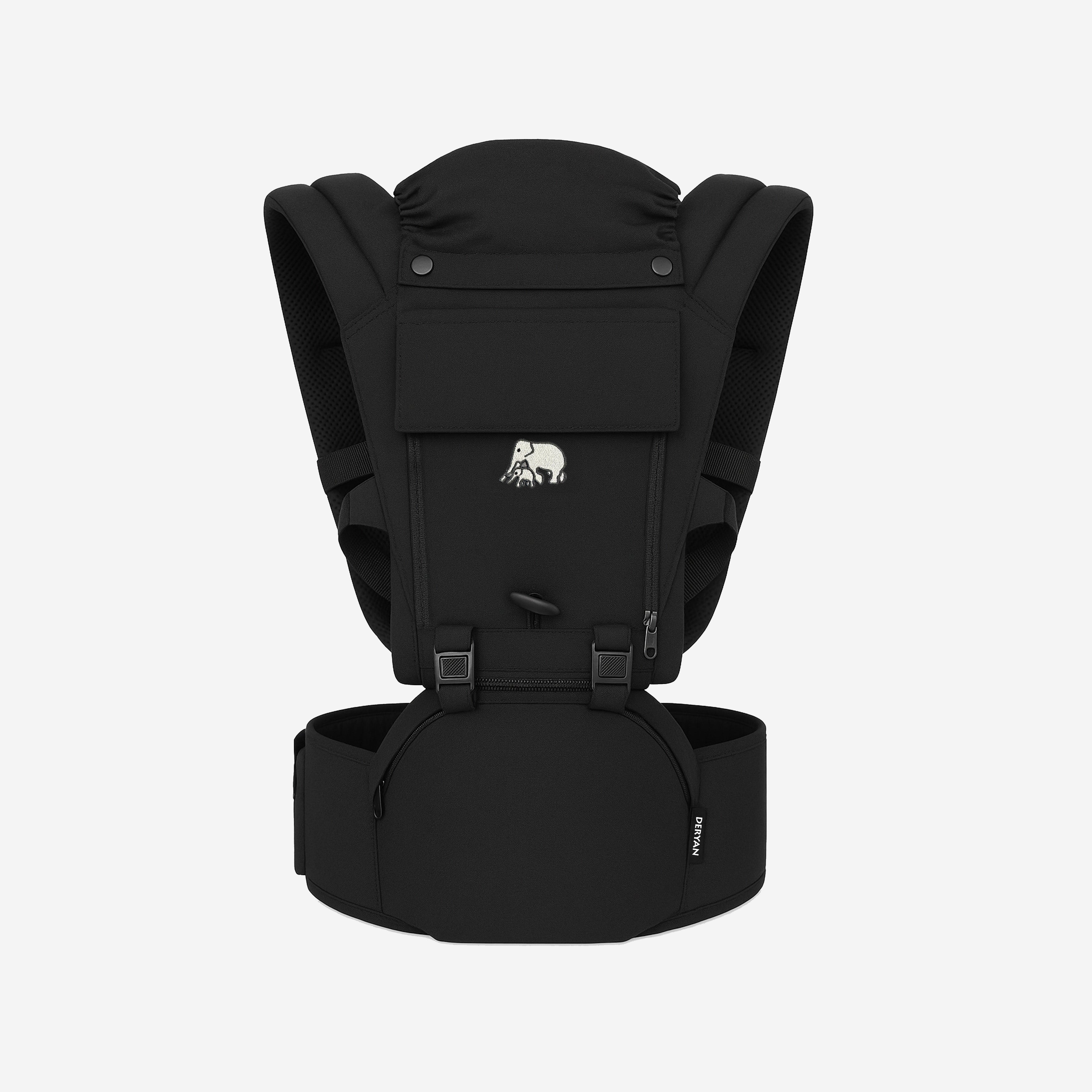 DERYAN Handy Pack Baby Carrier Black - Travel with your child in style