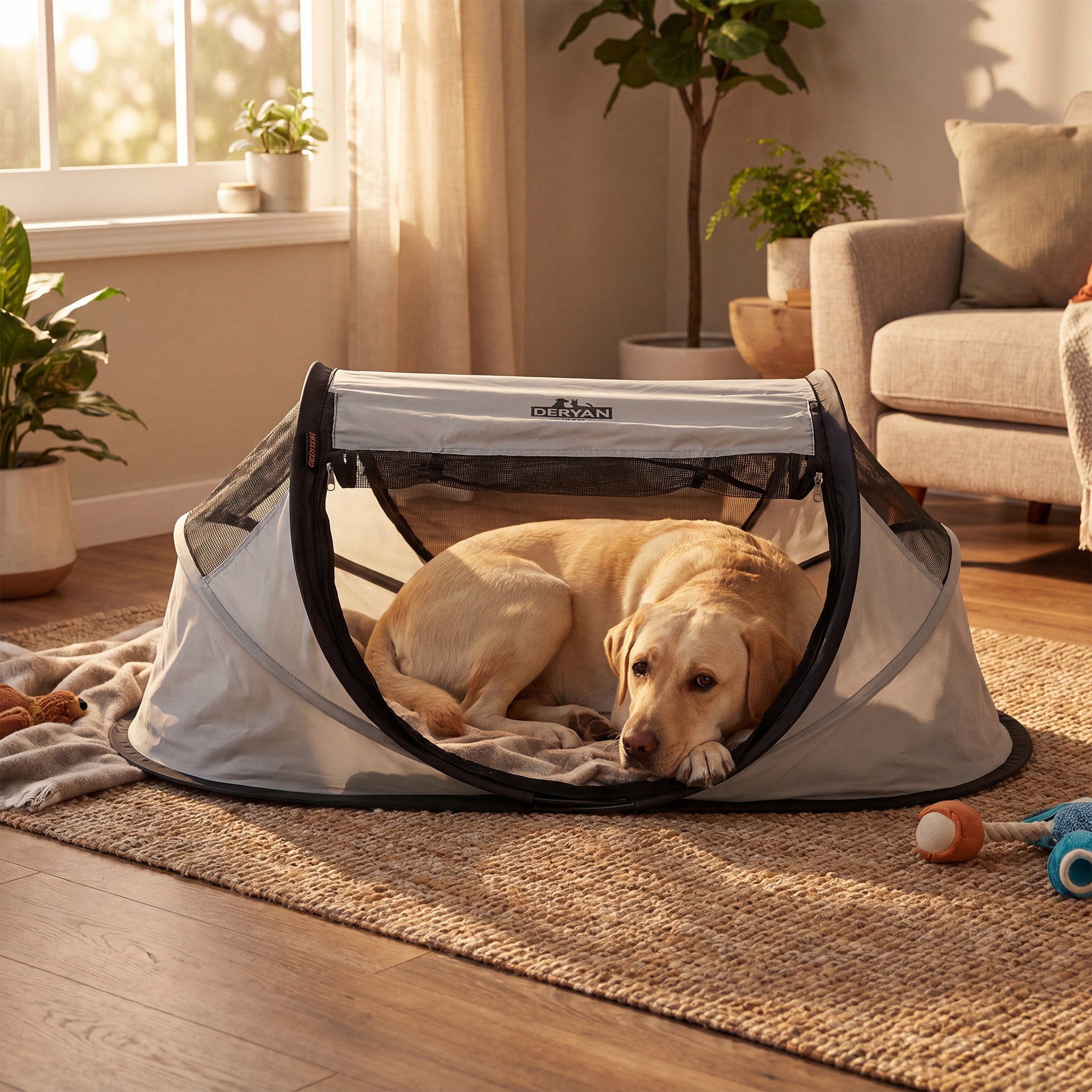 pop up zelt für hunde Pop-up-Hundezwinger Medium Extra Dickes Netz Gazelle Miss Grace C7+ neutral Farbe:Armeegrün