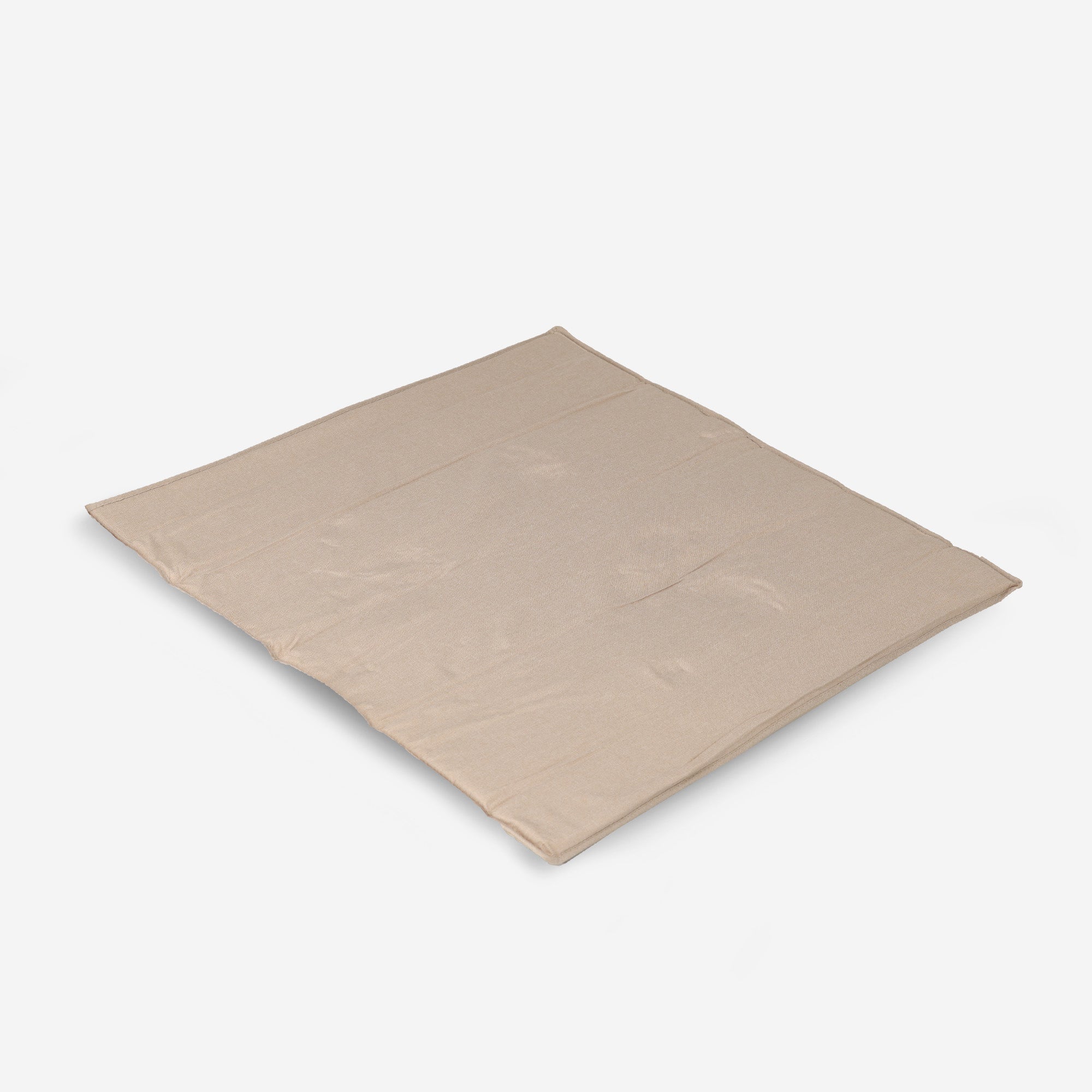 Sammenklappelig legeboks 100 x 100 cm – med pusleplade – Nougat