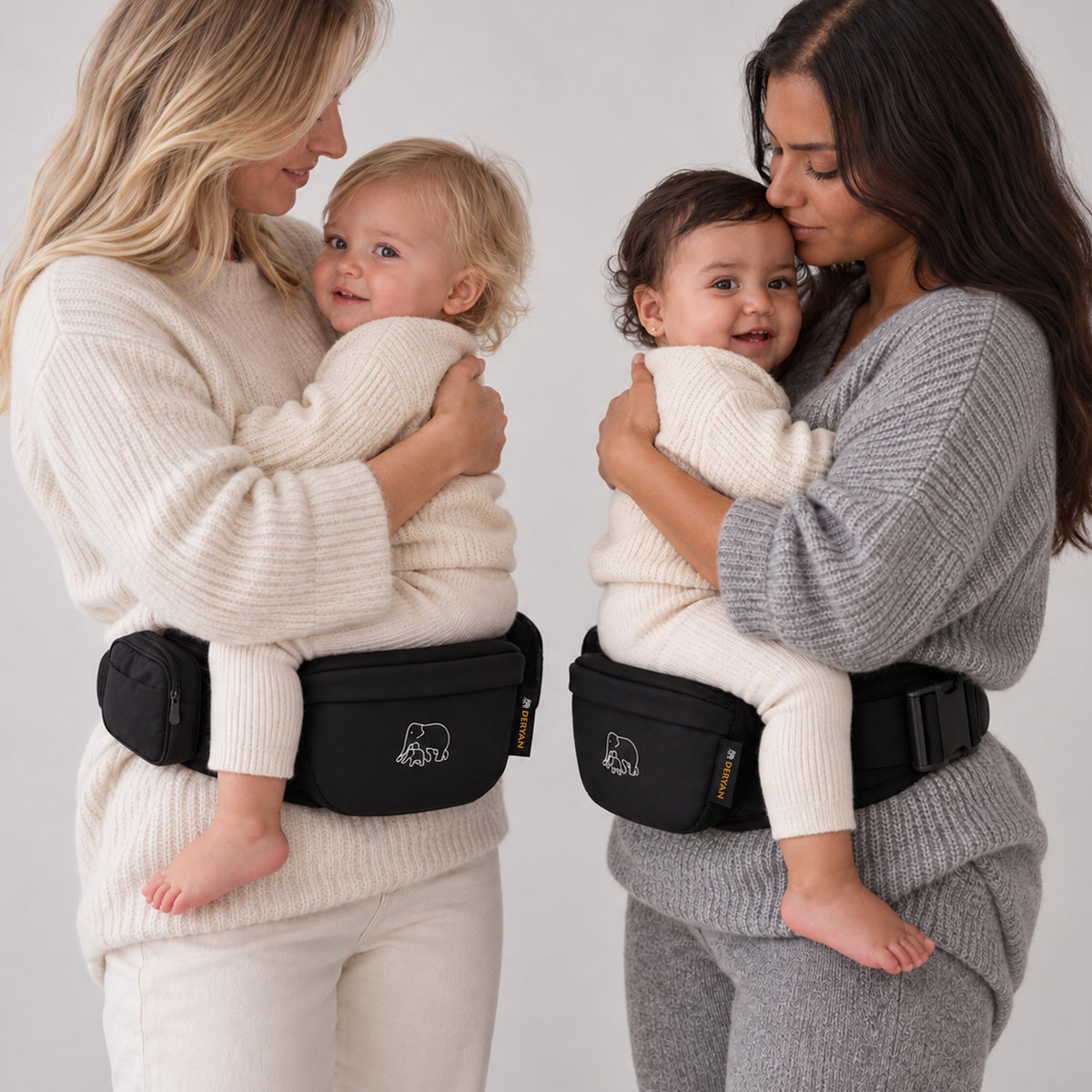 Luxury Hip Carrier - Baby and Toddler Hip Seat - Black