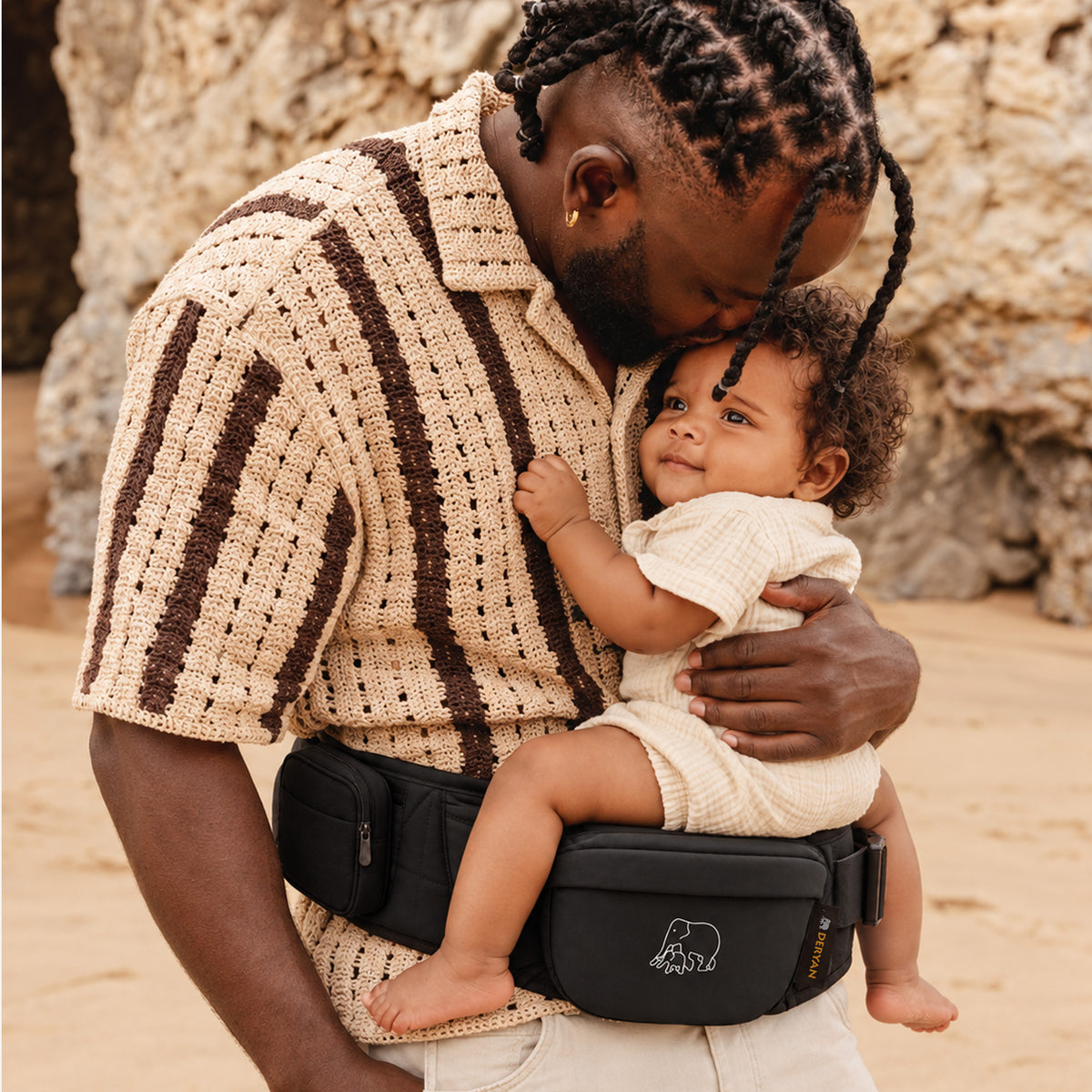 Luxury Hip Carrier - Baby and Toddler Hip Seat - Black