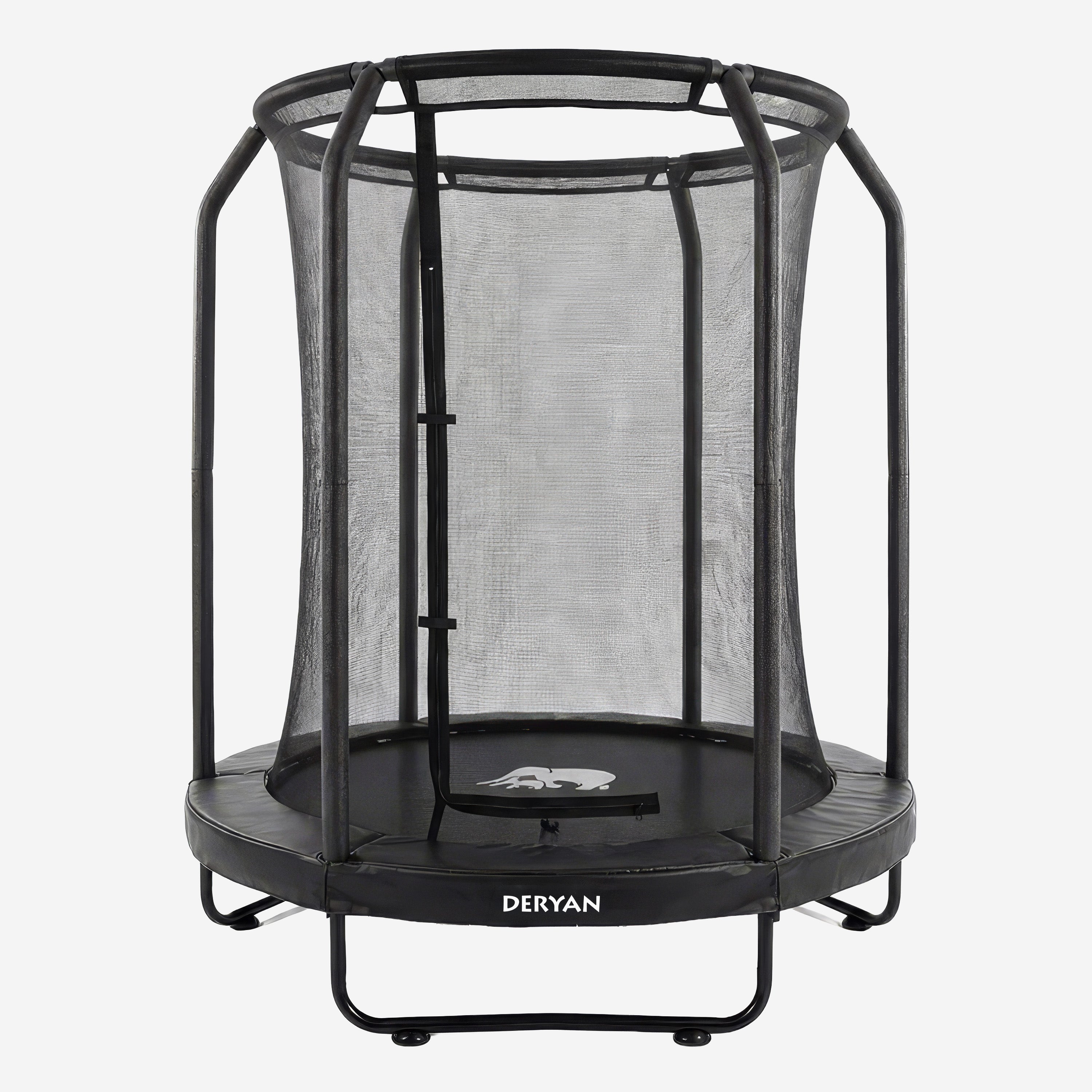 Kinder Trampoline met Veiligheidsnet - 140 cm - UV- en Weerbestendig - Compact Ontwerp - Zwart