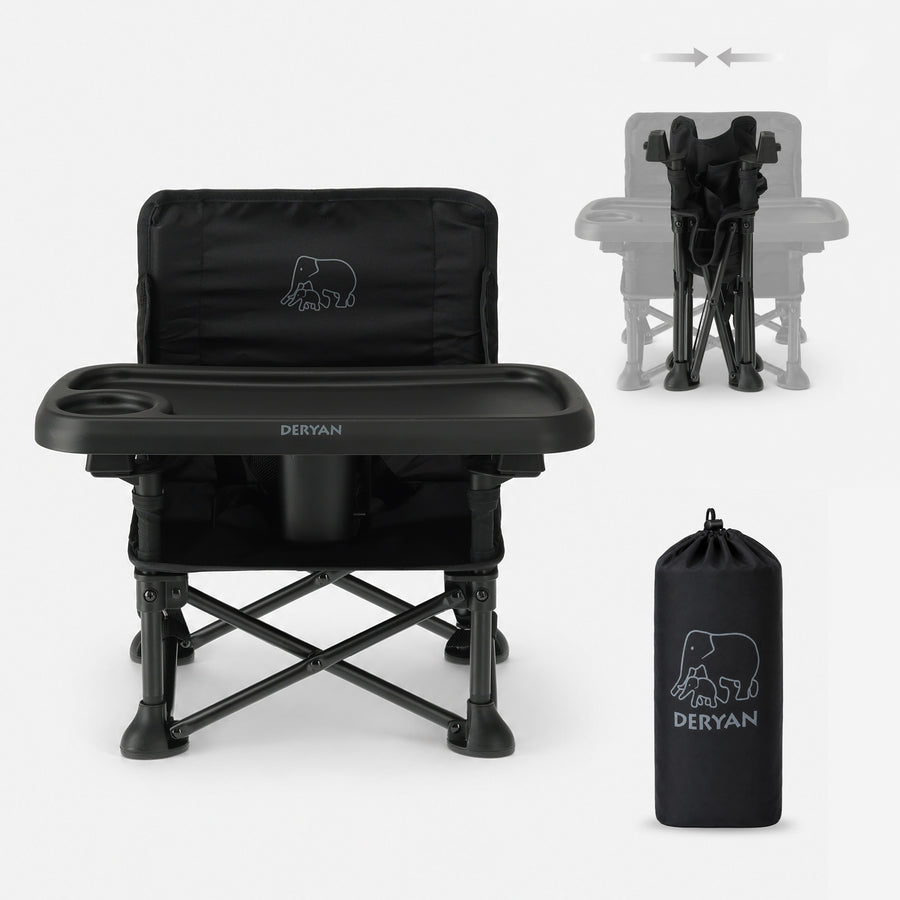 Silla infantil Pop 'N Sit Mini - Elevador de silla plegable - Negro