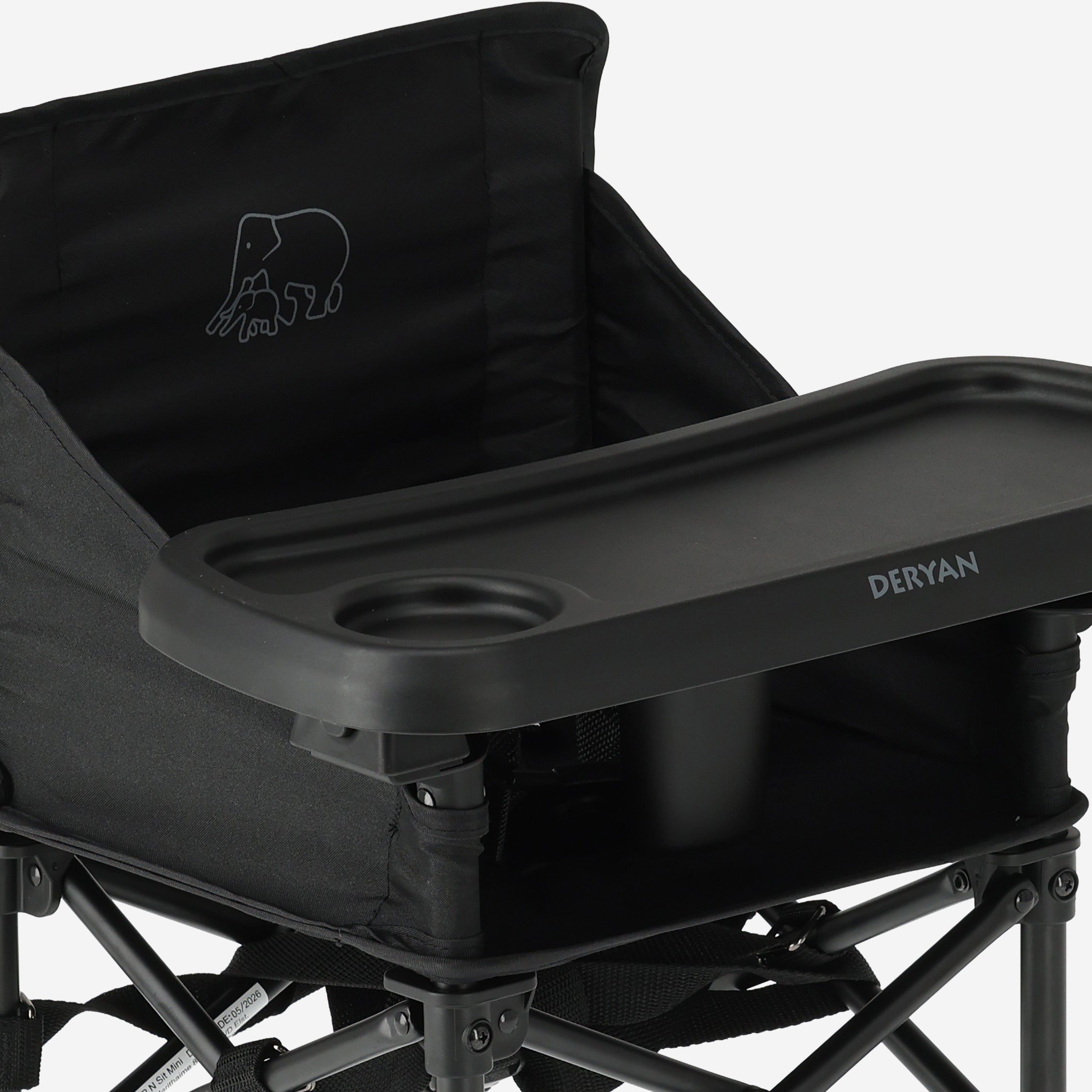Pop 'N Sit Mini Kinderstoel - Opvouwbare stoelverhoger - Zwart