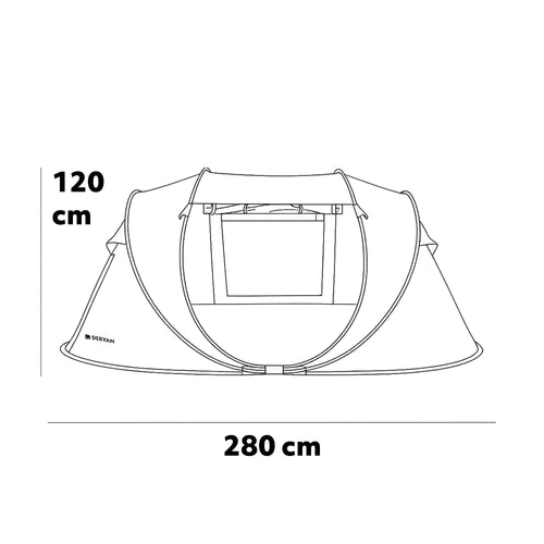 deryan 4-personen luxus-pop-up-zelt Pop-up-Zelt 2000 mm Wassersäule für 4 Personen