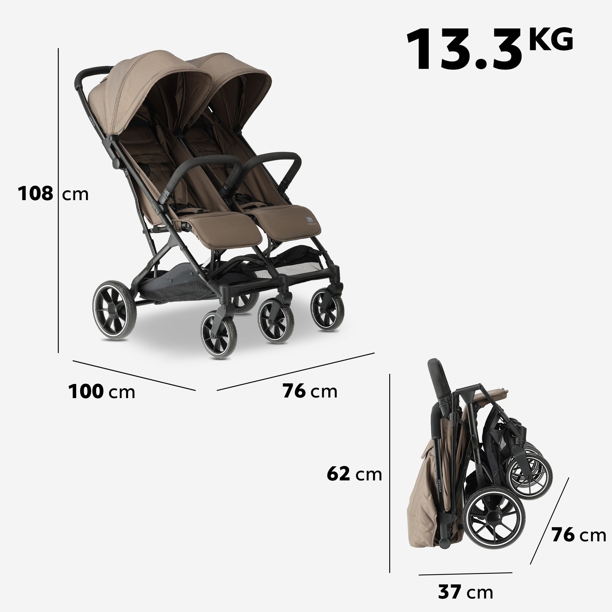 Rolo DuoBuggy X2 XL Hazel