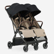 Rolo DuoBuggy X2 V2 Nougat: cochecito doble con dos asientos en paralelo, cinturones ajustables y sistema de plegado compacto