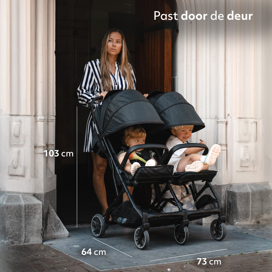 Rolo X2 Duo Klapvogn Sort