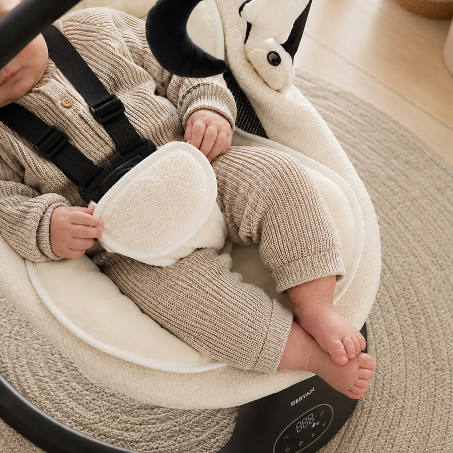 Elektrisk vippestol - Babyvippestol - Teddy Hvit