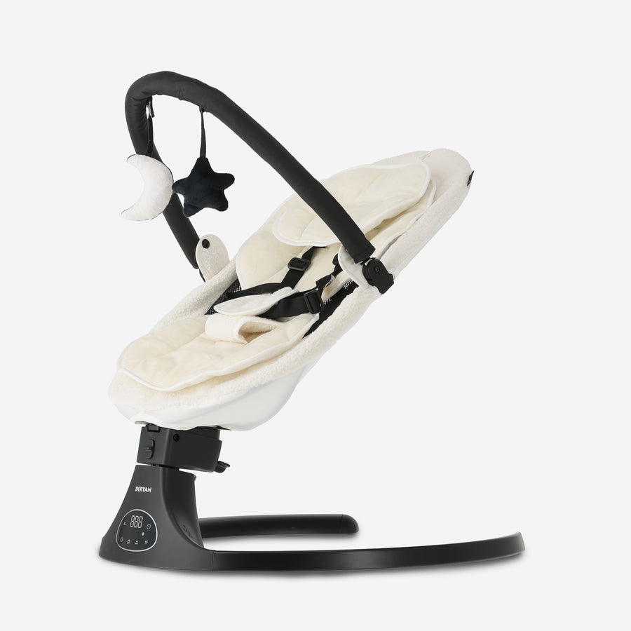 Elektrisk vippestol - Babyvippestol - Teddy Hvit