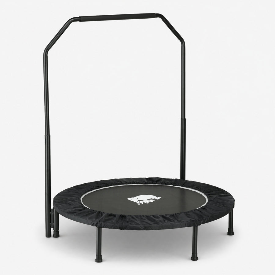 Foldable 100 cm Fitness Trampoline with Handle - Black