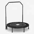 Sammenklappelig fitness-trampolin, 100 cm, med håndtag – sort