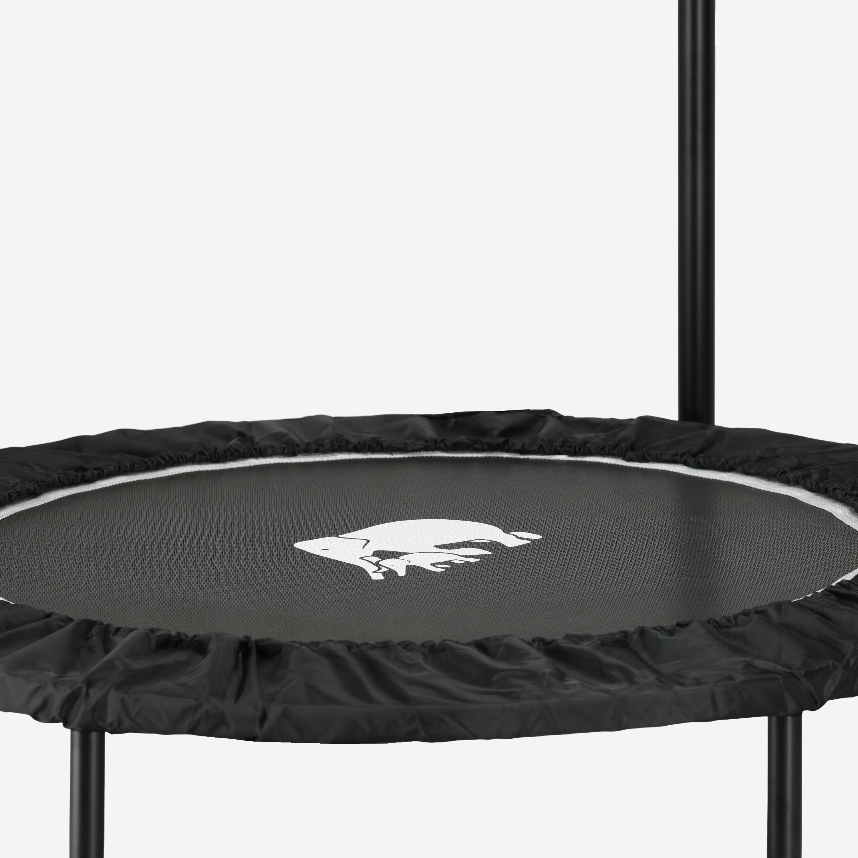 Foldable 100 cm Fitness Trampoline with Handle - Black