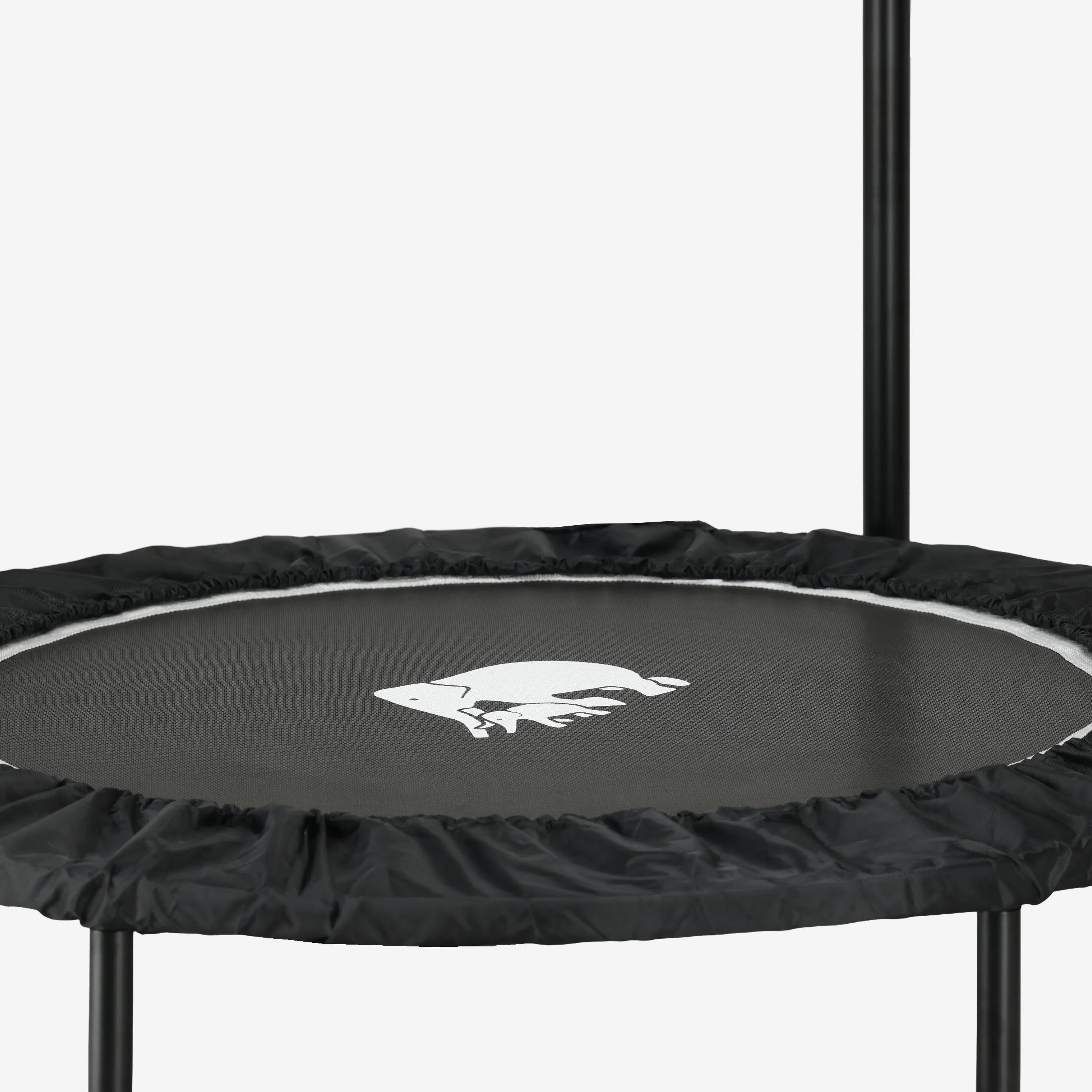 Sammenklappelig fitness-trampolin, 100 cm, med håndtag – sort